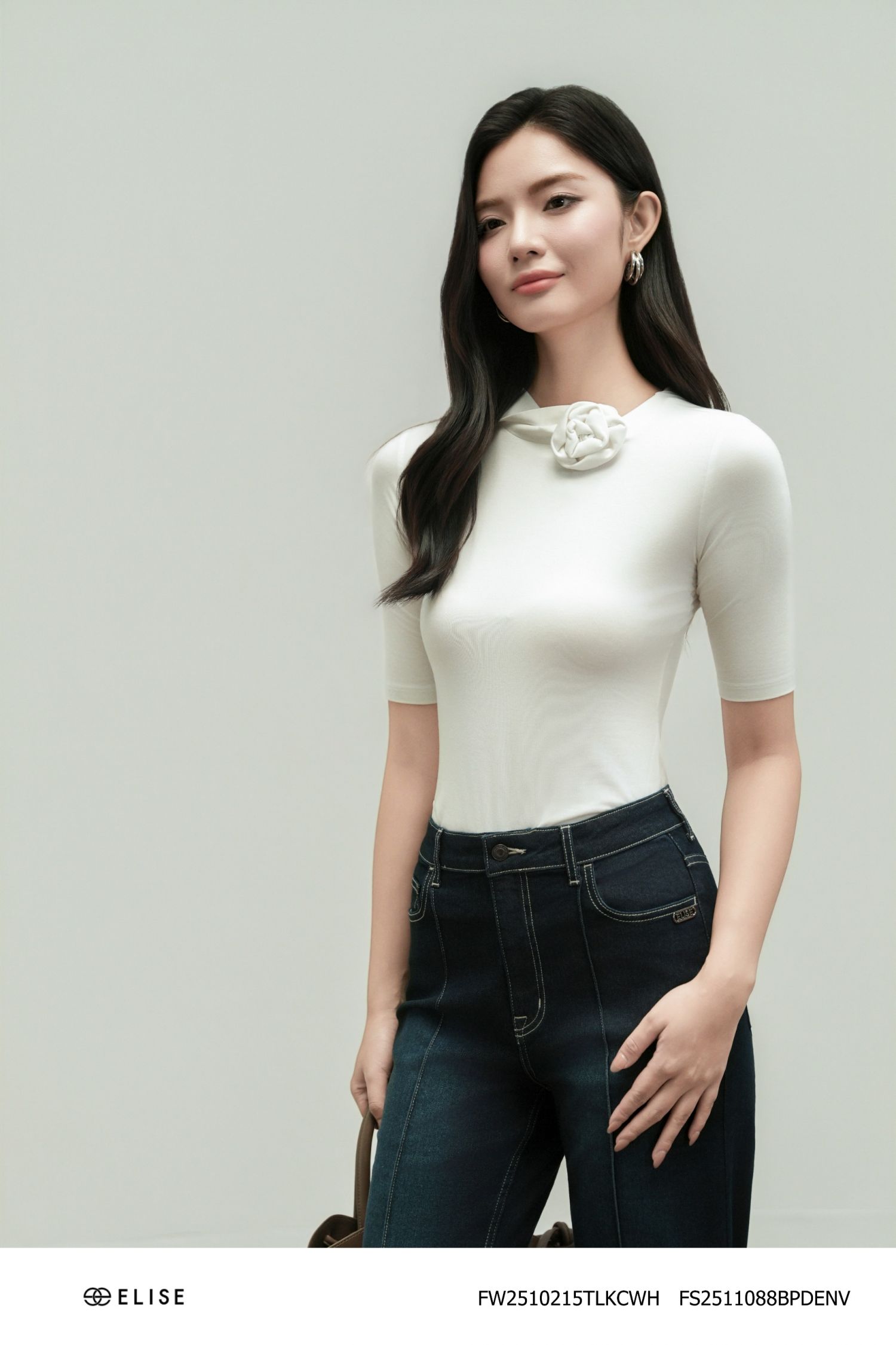 QUẦN JEANS XANH NAVY ỐNG LOE