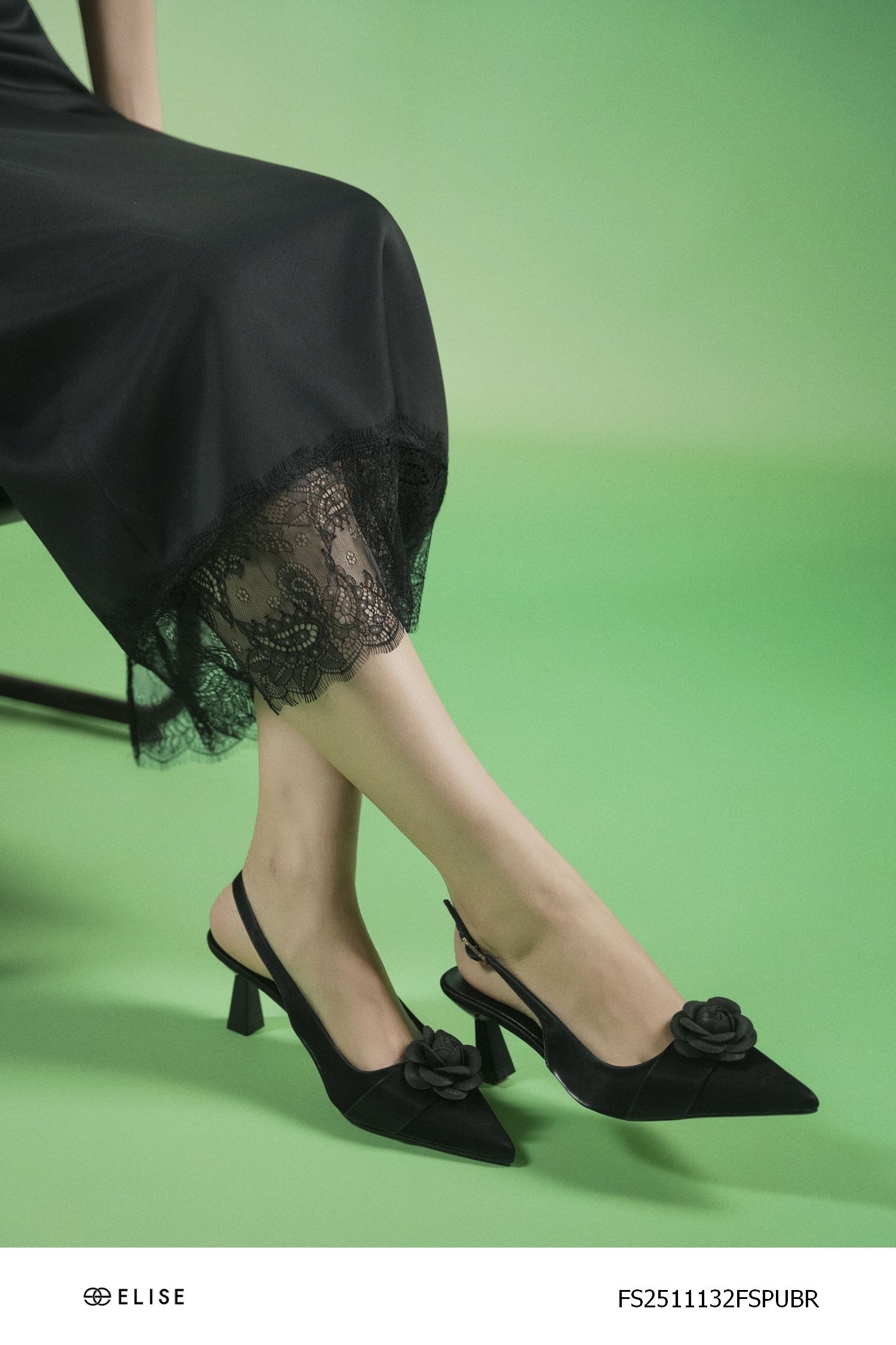 GIÀY SLINGBACK ĐÍNH HOA
