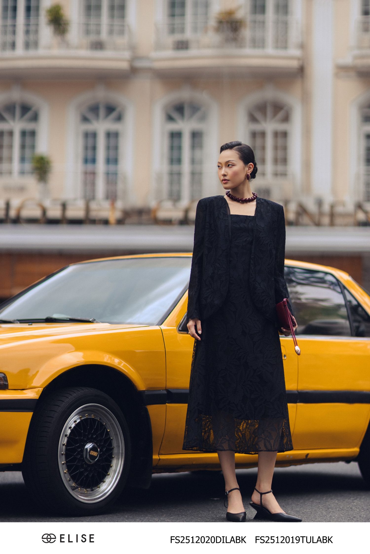 ĐẦM HAI DÂY REN HOA ĐEN