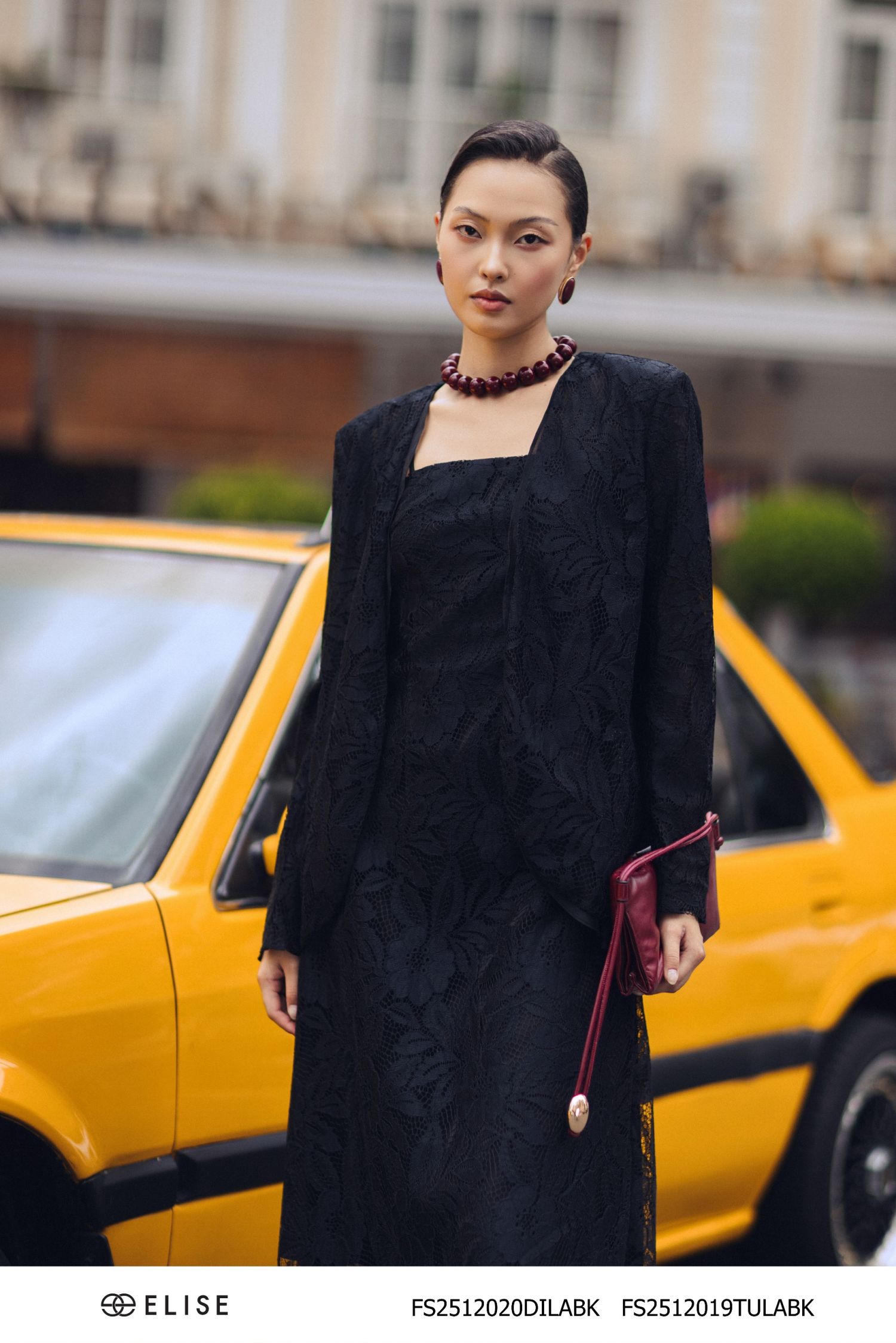 ĐẦM HAI DÂY REN HOA ĐEN
