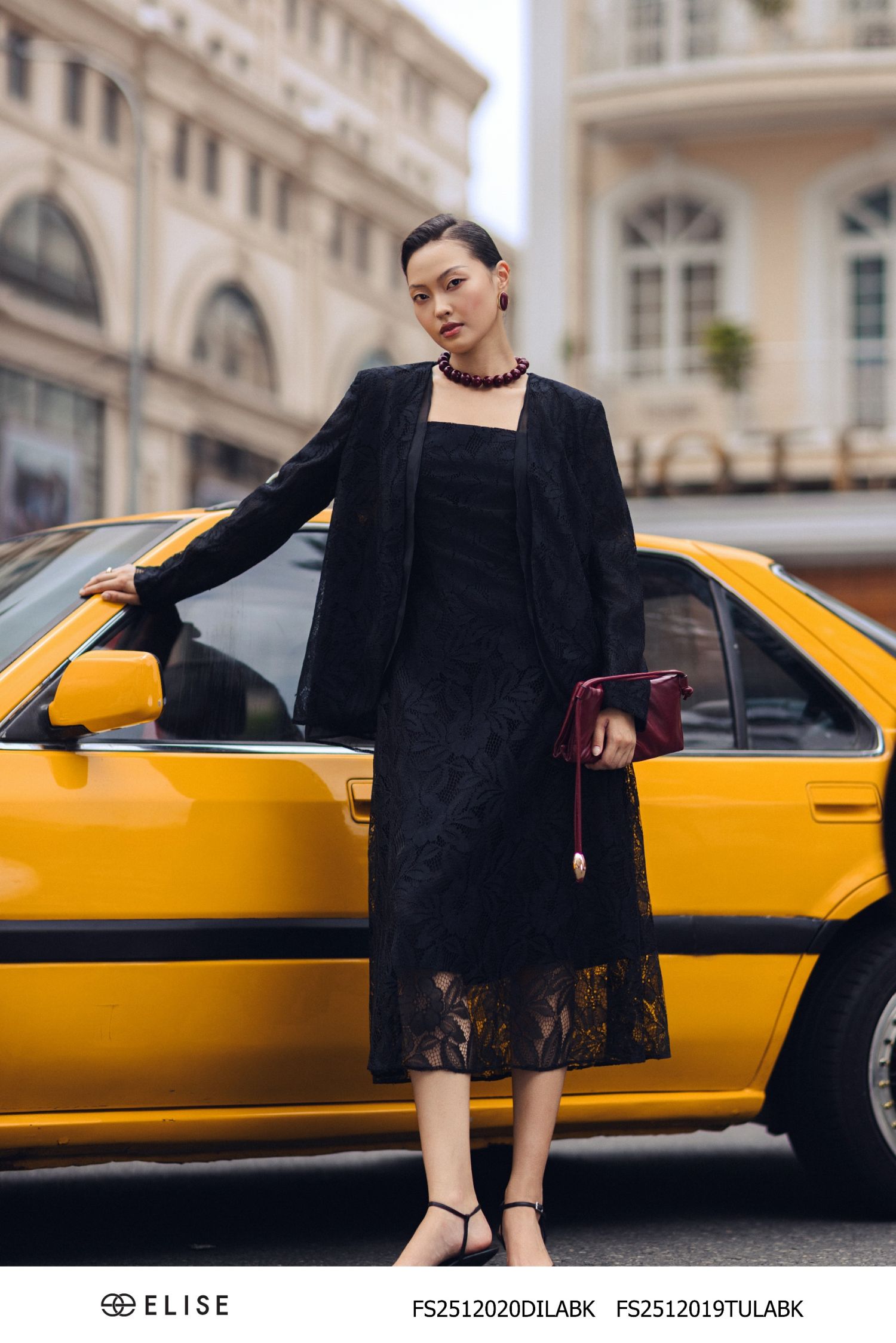 ĐẦM HAI DÂY REN HOA ĐEN