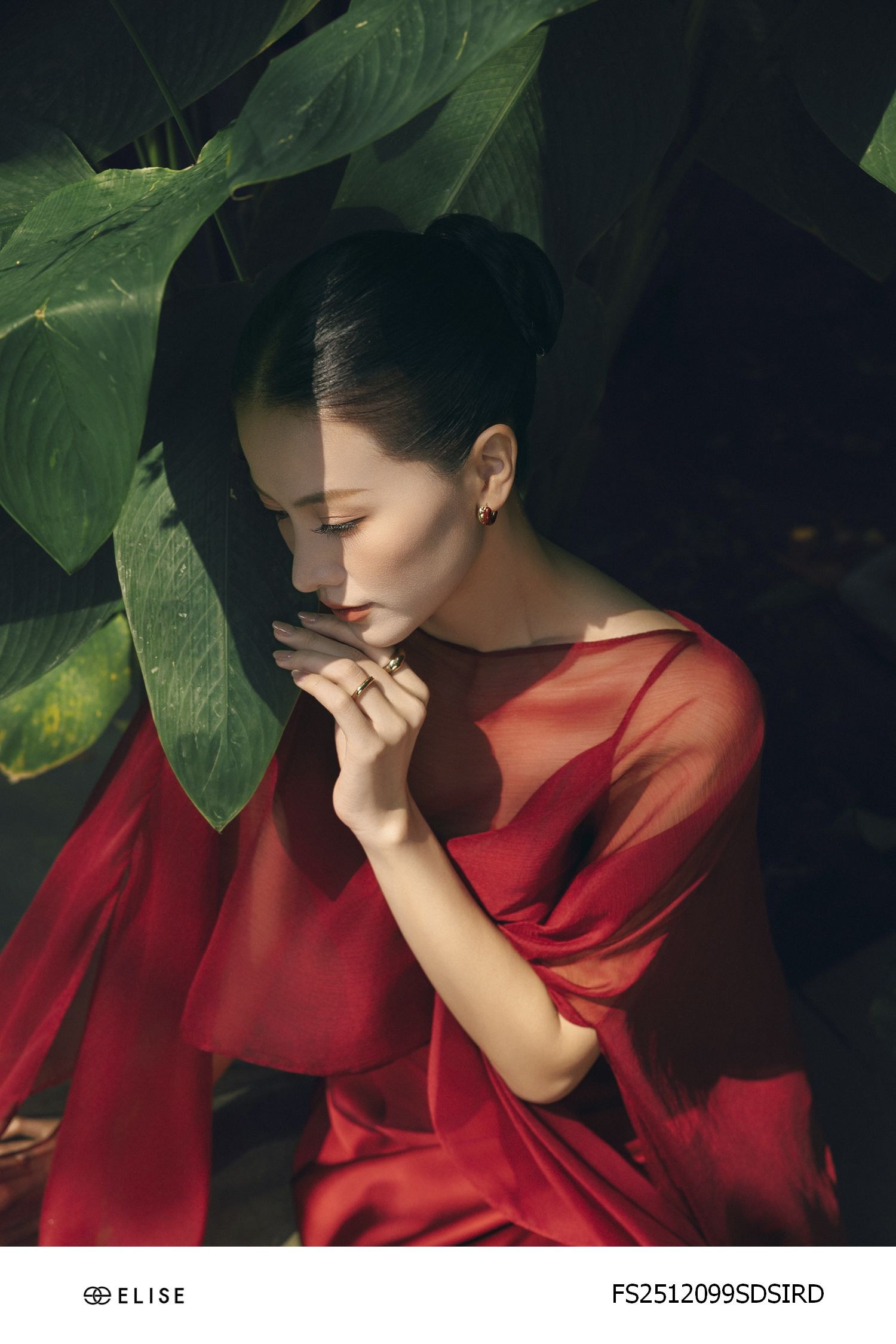 SET ĐẦM LỤA ĐỎ PHỐI KHĂN CHOÀNG VOAN