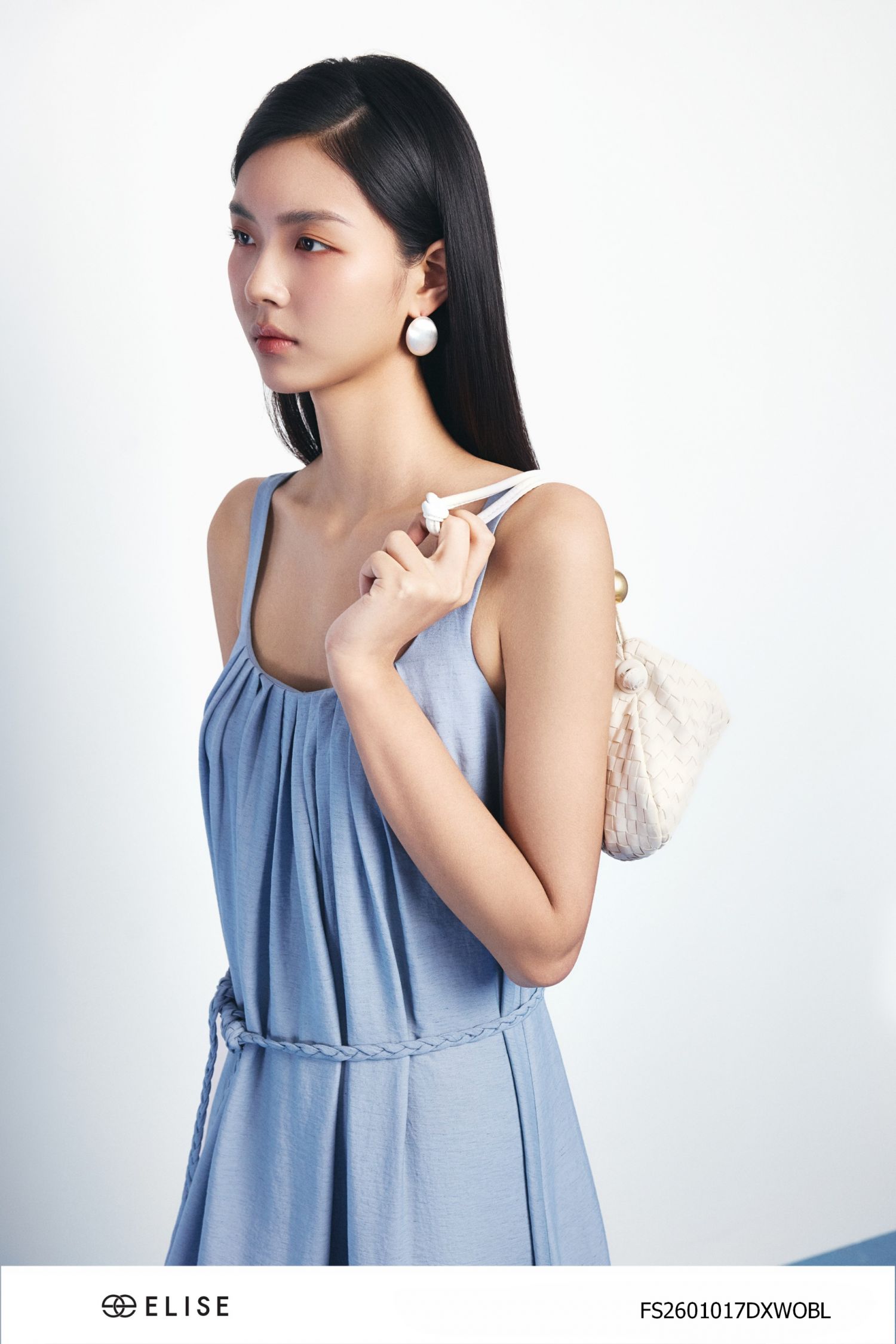 ĐẦM MAXI LINEN XANH MUỐI TIÊU TẾT ĐAI EO