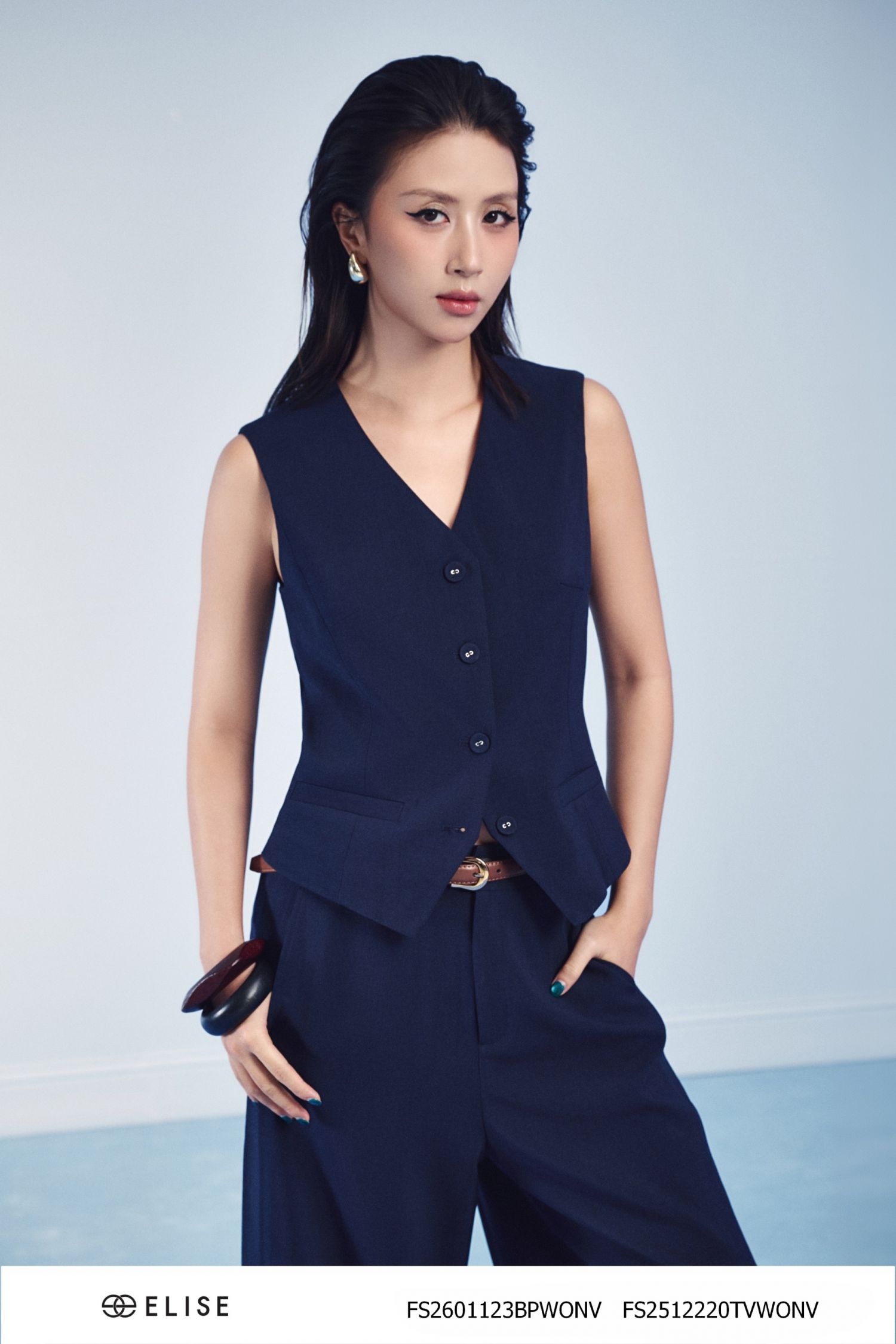 QUẦN TÍM THAN LỬNG ĐAI EO