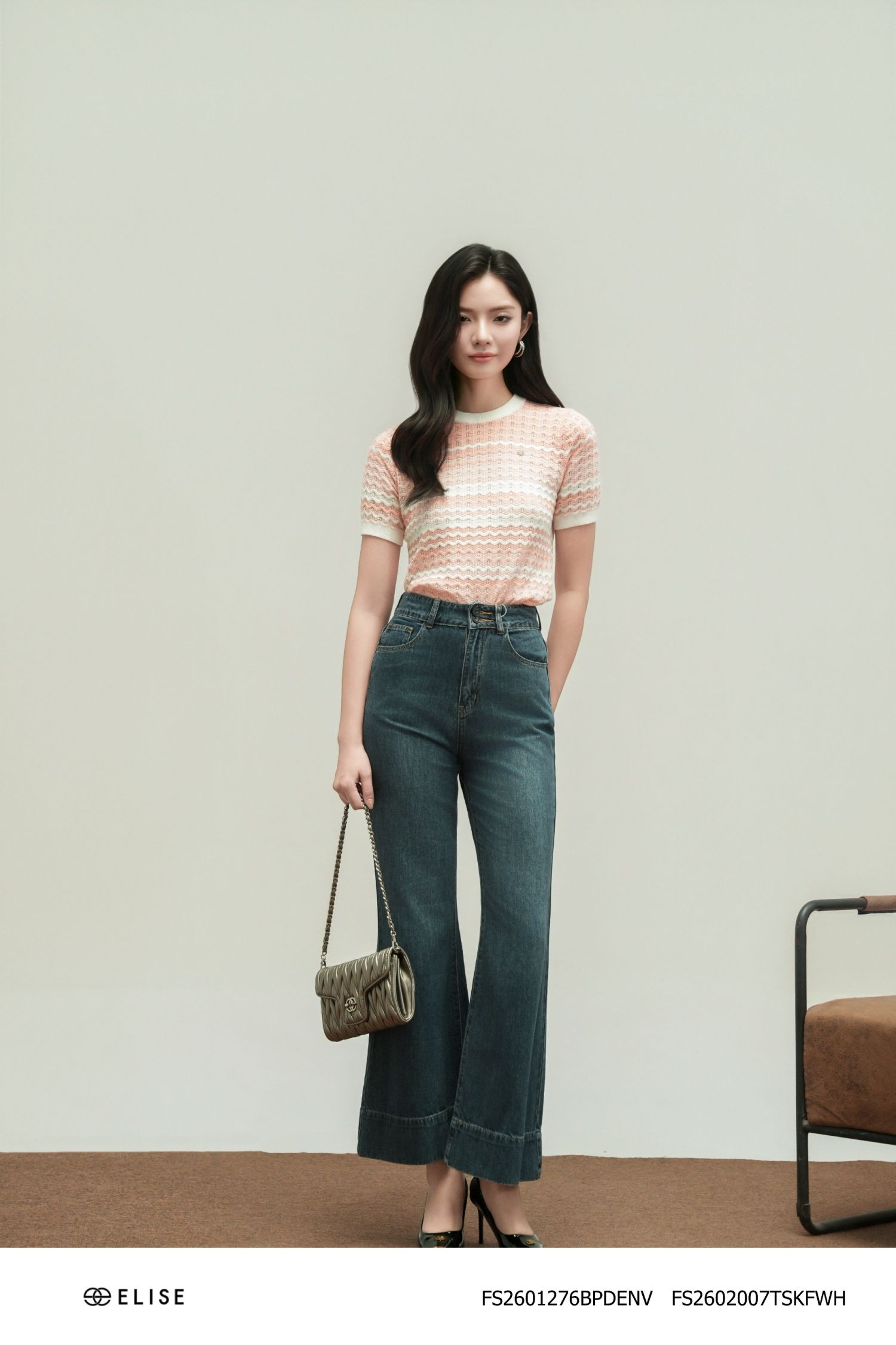 QUẦN DENIM XANH ỐNG LOE