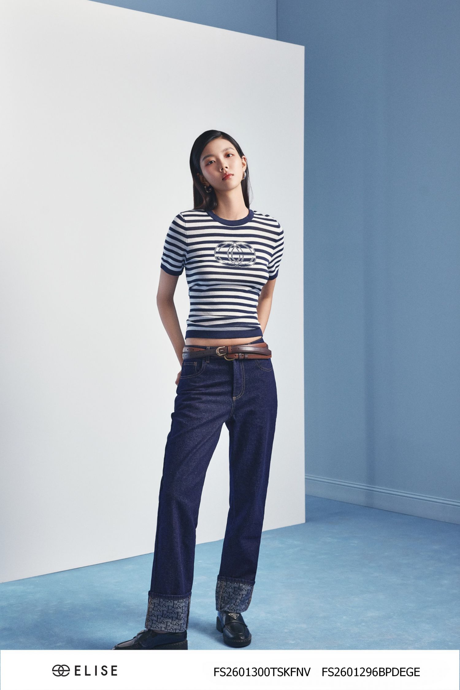 QUẦN JEANS XANH CHÀM GẤU IN
