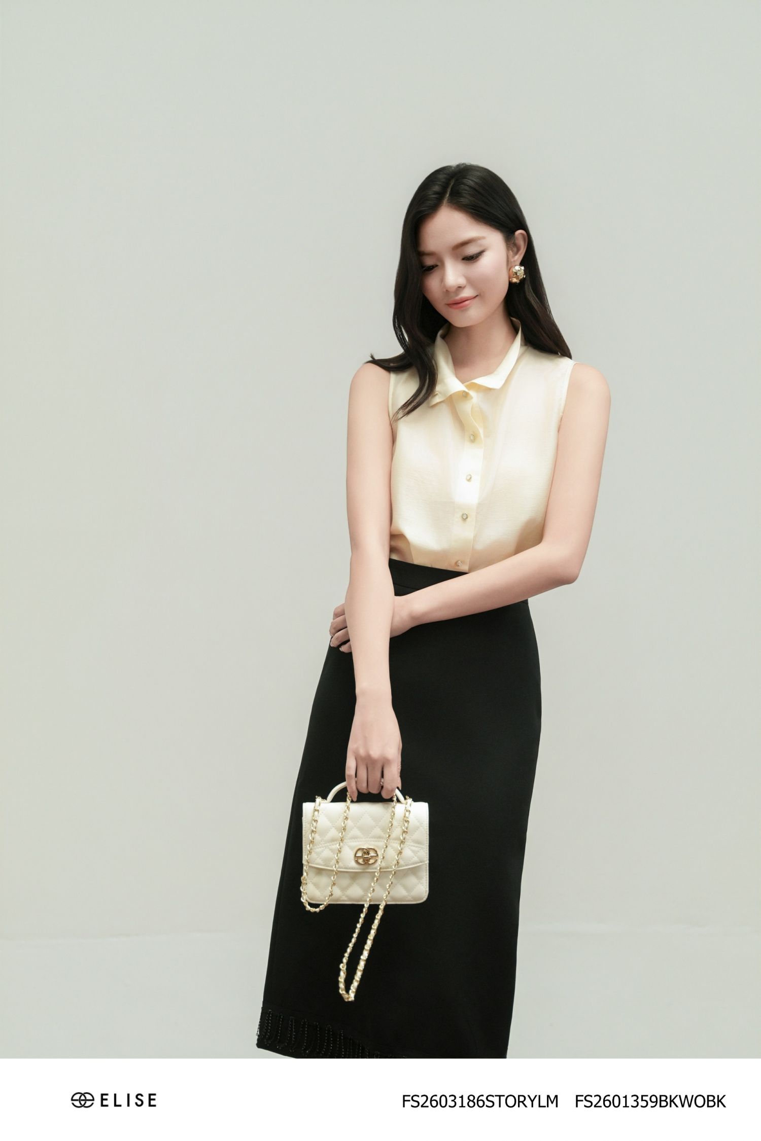 JUPE BÚT CHÌ ĐEN XẺ SAU PK XÍCH