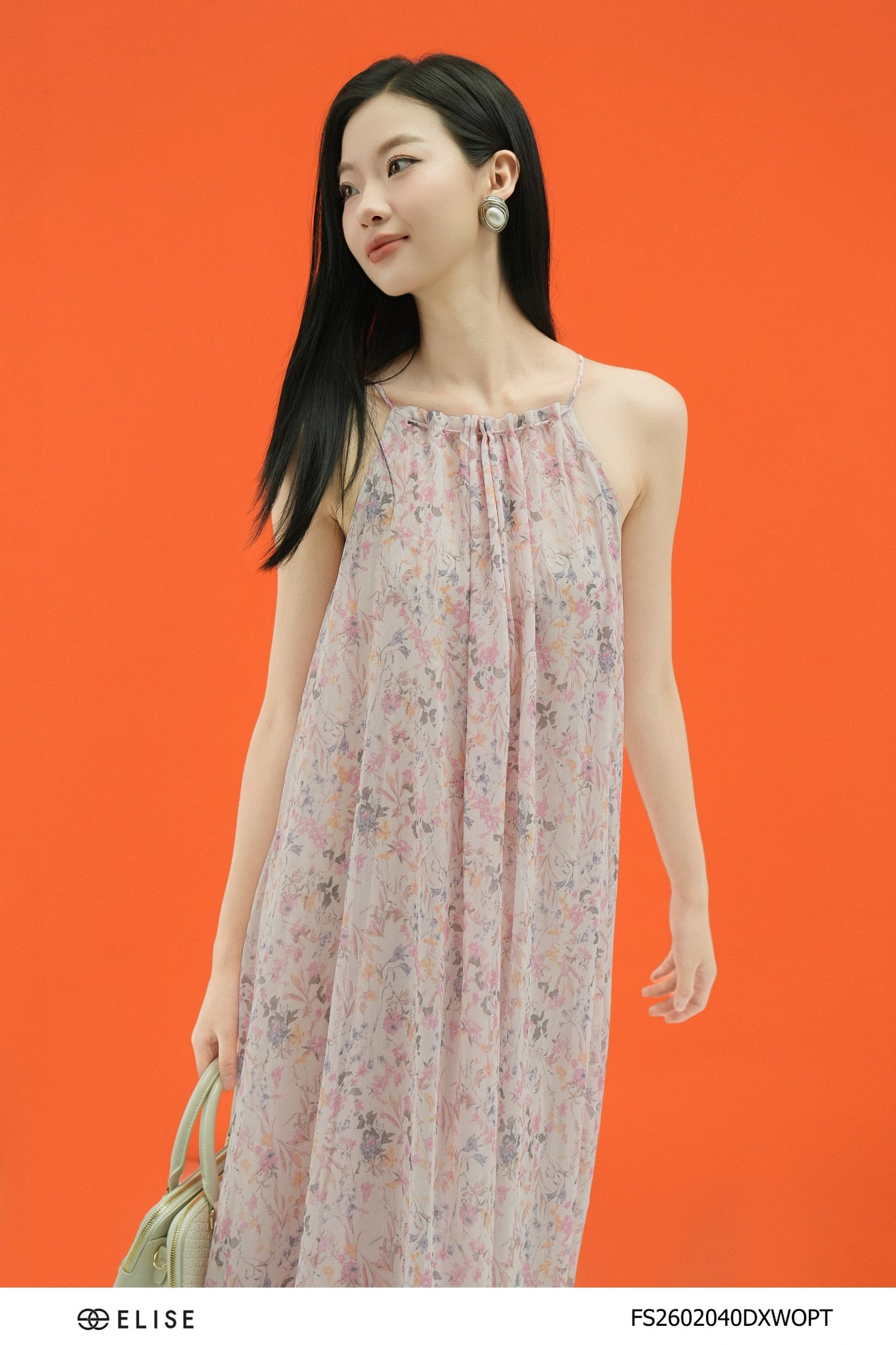 ĐẦM MAXI HOA NHÍ HỒNG BÈO GẤU