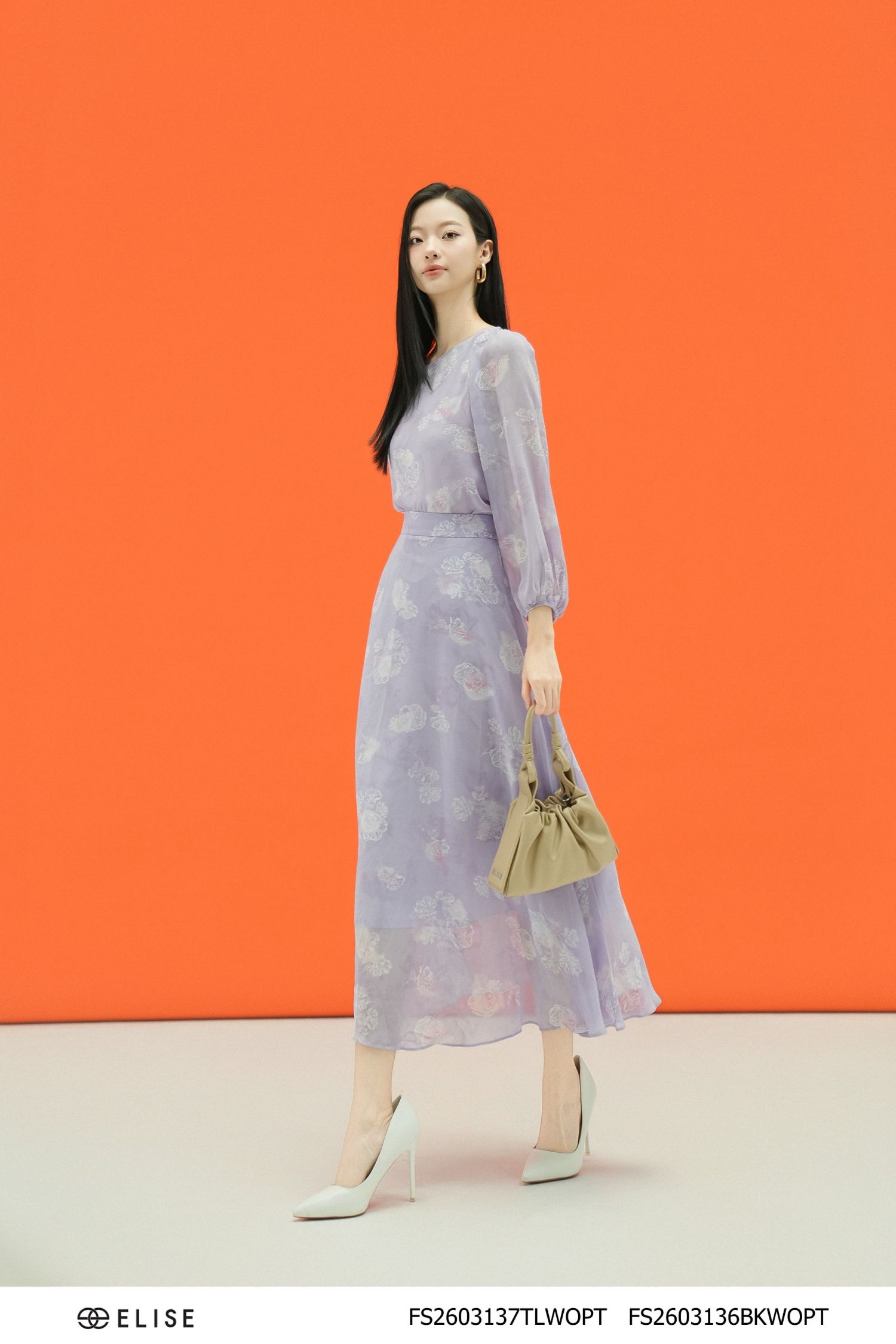 ÁO CHIFFON HT HOA NỀN TÍM
