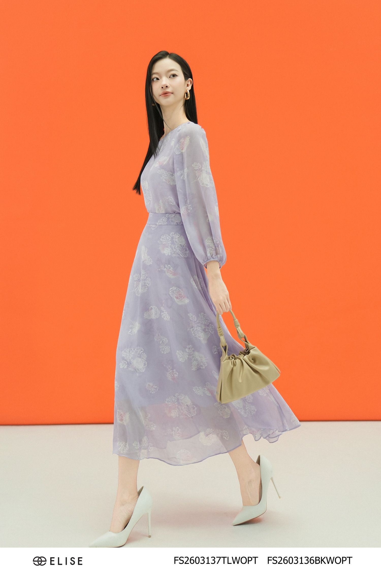 ÁO CHIFFON HT HOA NỀN TÍM