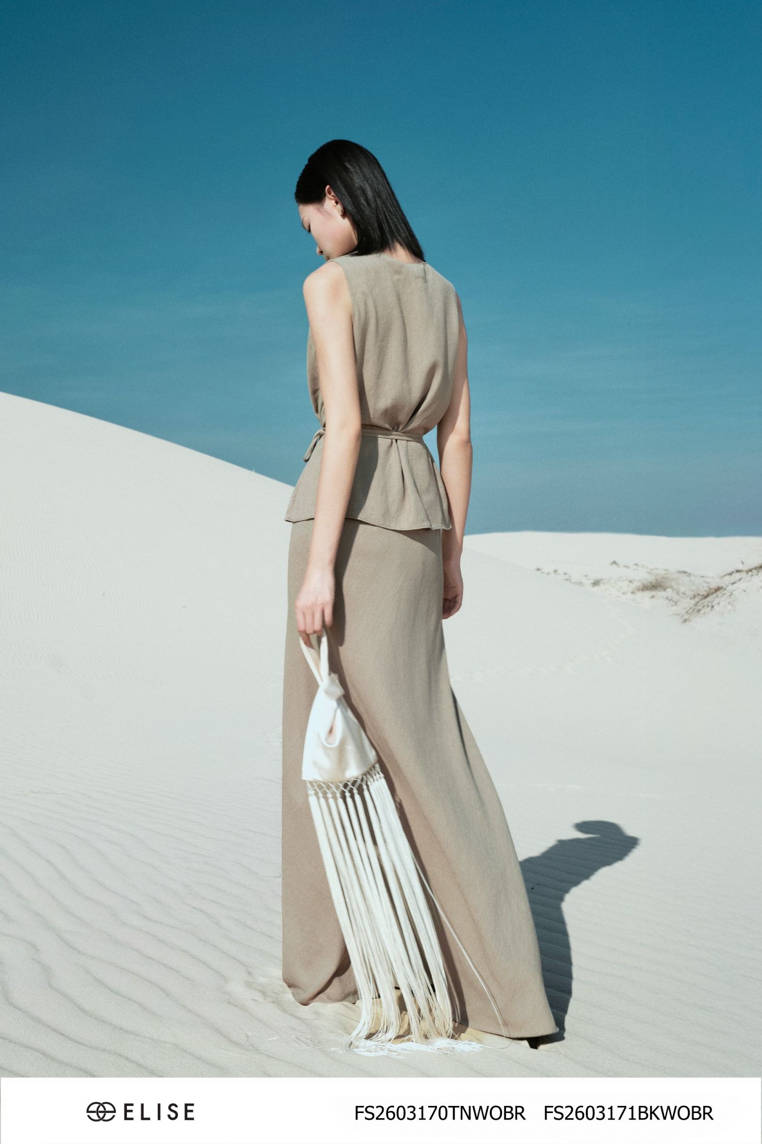 ÁO LINEN CỔ ĐỔ BUỘC DÂY EO