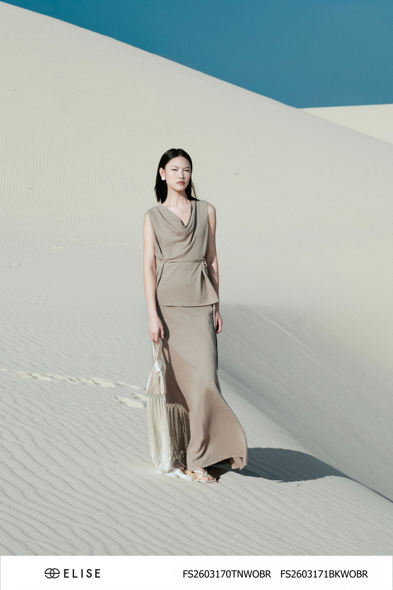 ÁO LINEN CỔ ĐỔ BUỘC DÂY EO