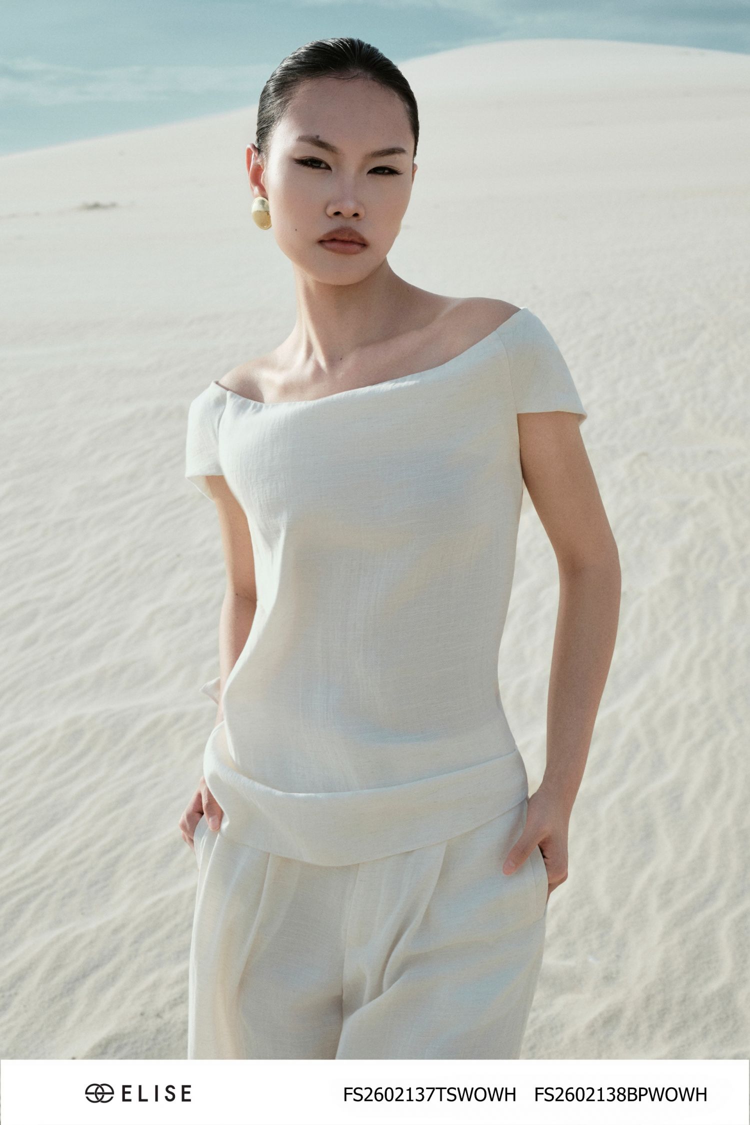 ÁO LINEN TRẮNG NGÀ TRỄ VAI