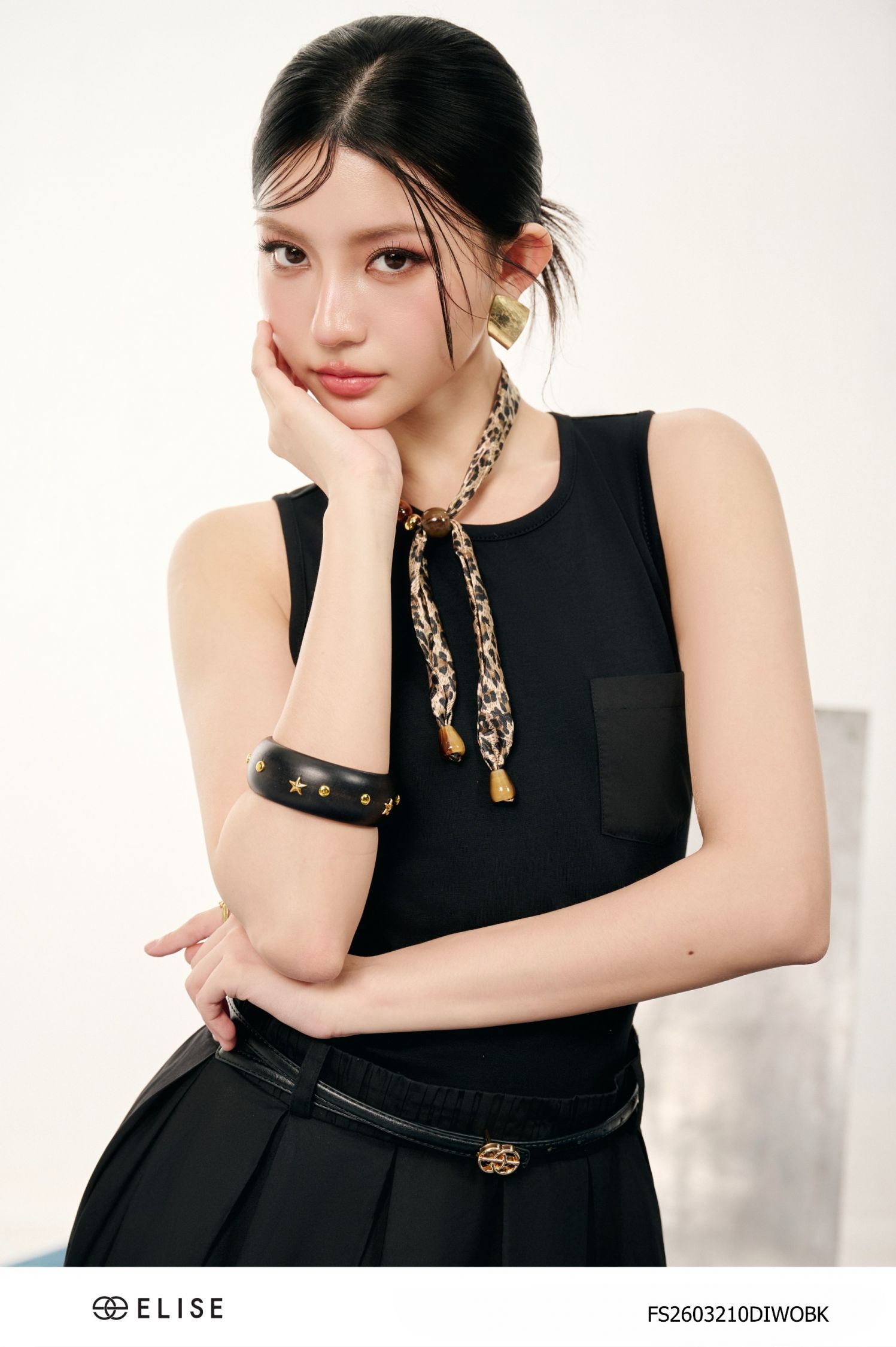 ĐẦM THÔ ĐEN PHỐI THUN