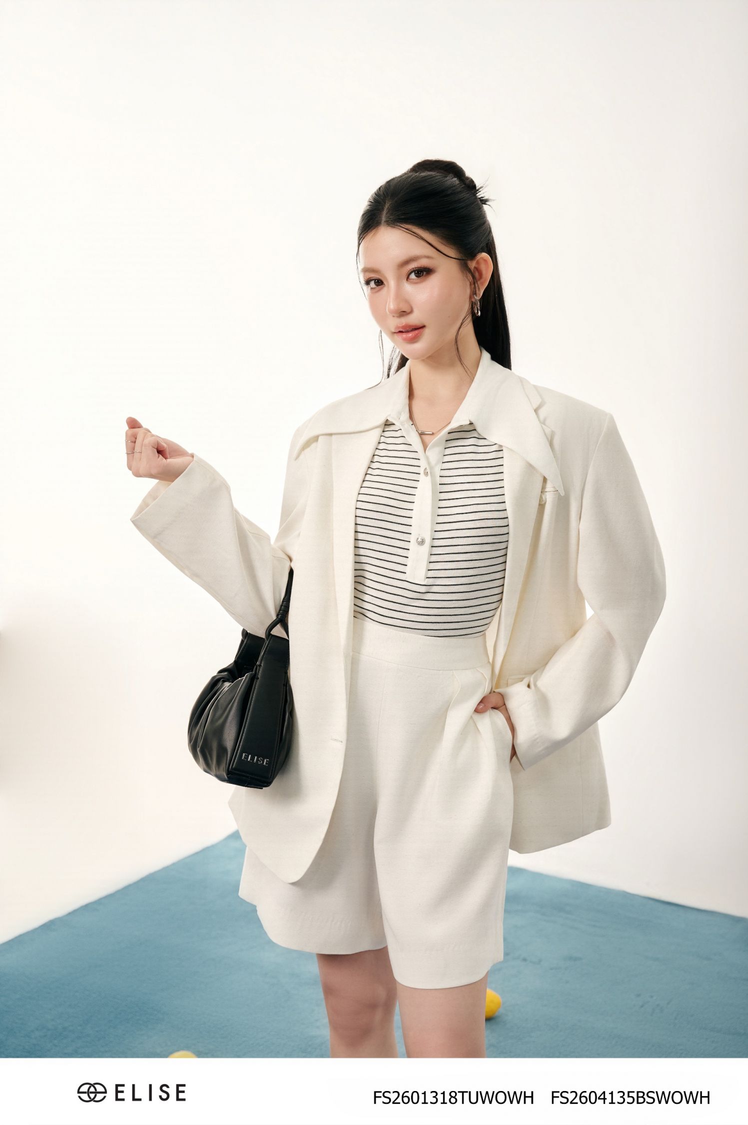 QUẦN SOOC LINEN TRẮNG MUỐI TIÊU