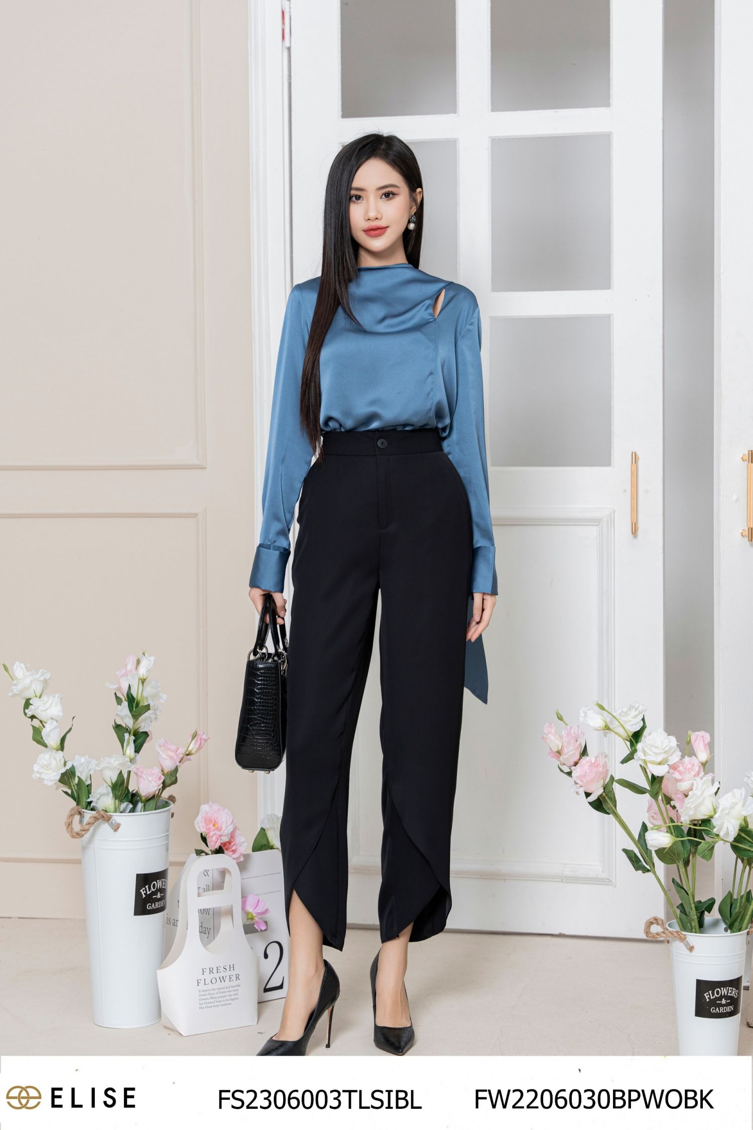 QUẦN DÀI ĐEN VẠT GẤU CHỒNG