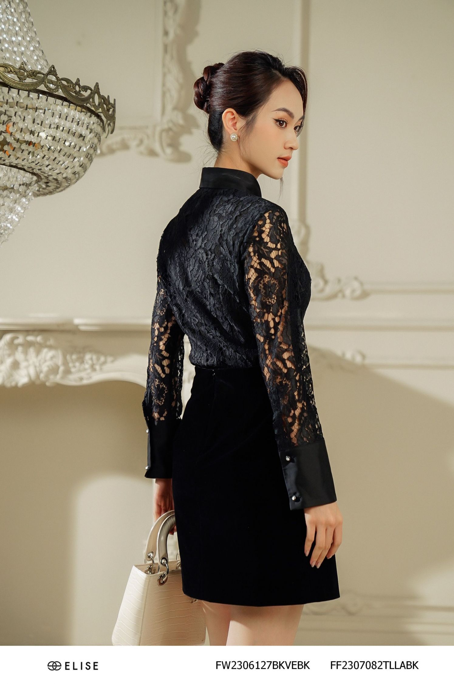 JUPE NHUNG BUDLANH ĐEN LY SÚP GIỮA