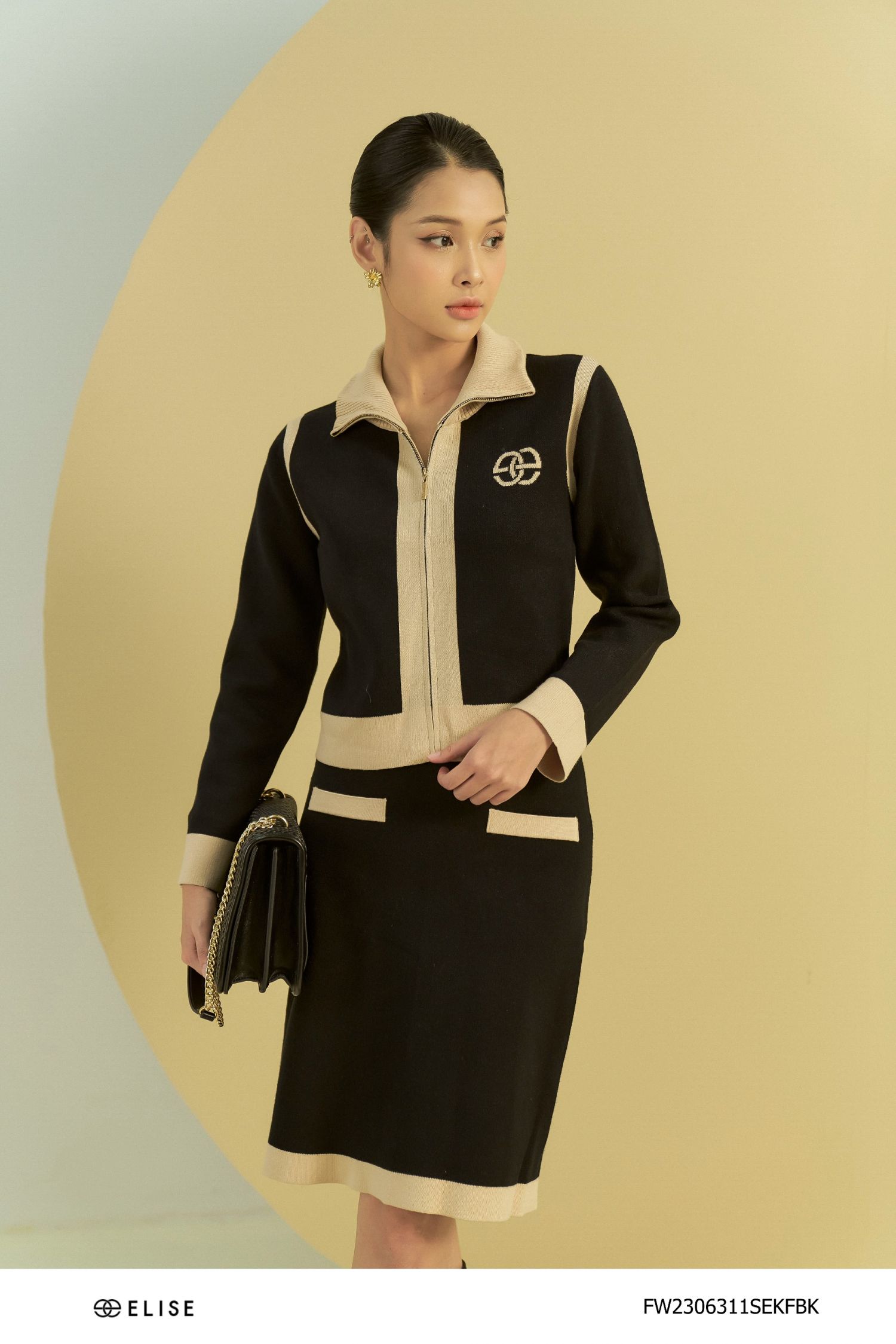 SET LEN ĐEN PHỐI BE THÊU LOGO