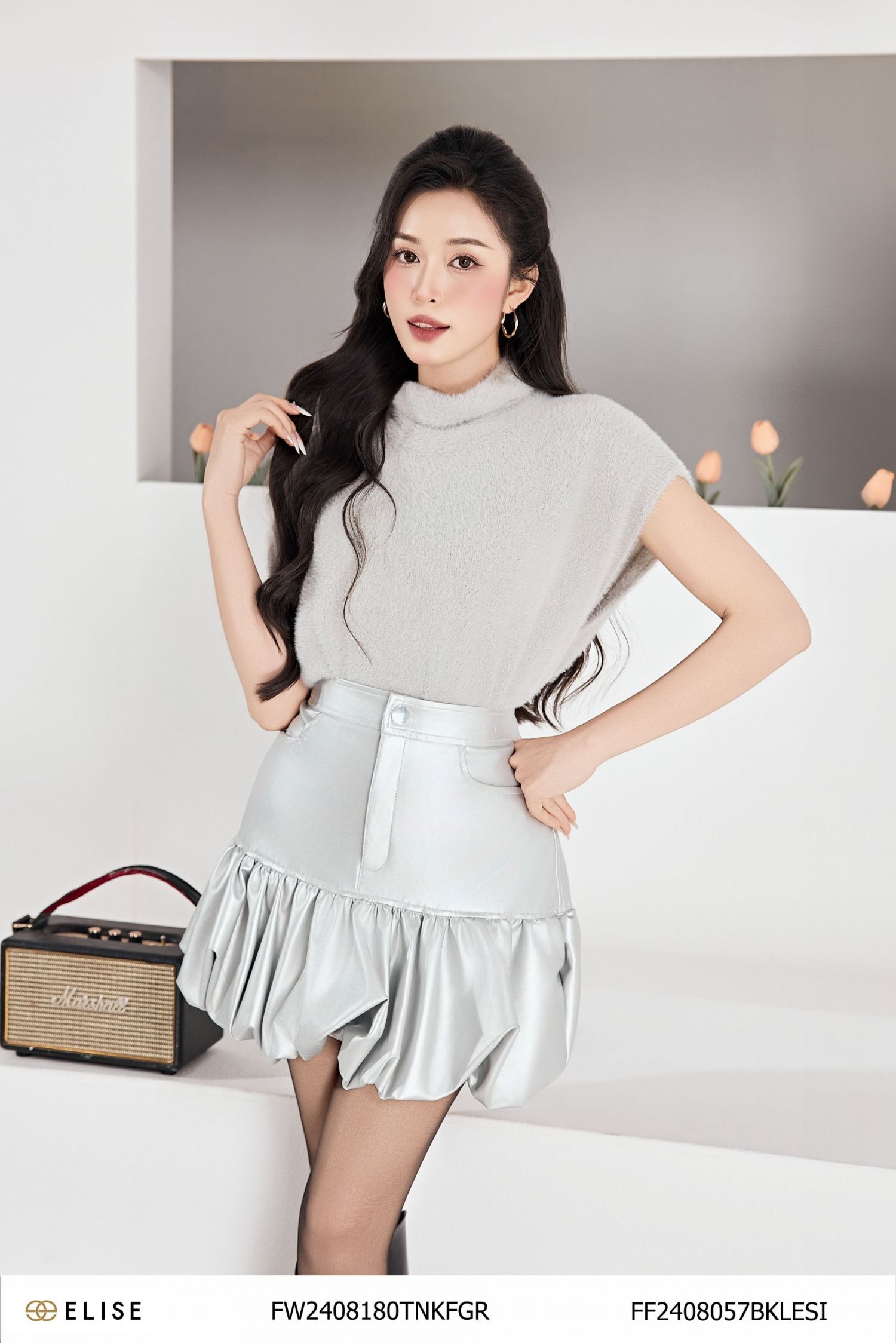JUPE DA BẠC NHÚN BOOM GẤU