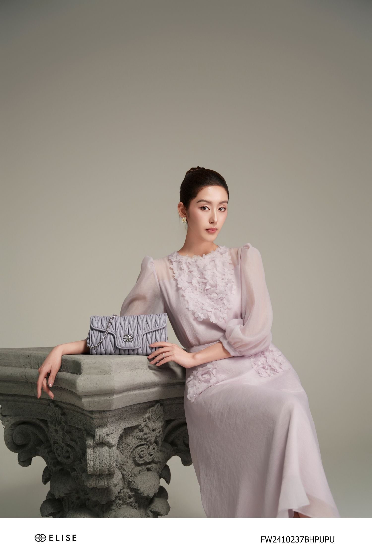 TÚI RAELYNN XẾP NẾP MÀU TÍM
