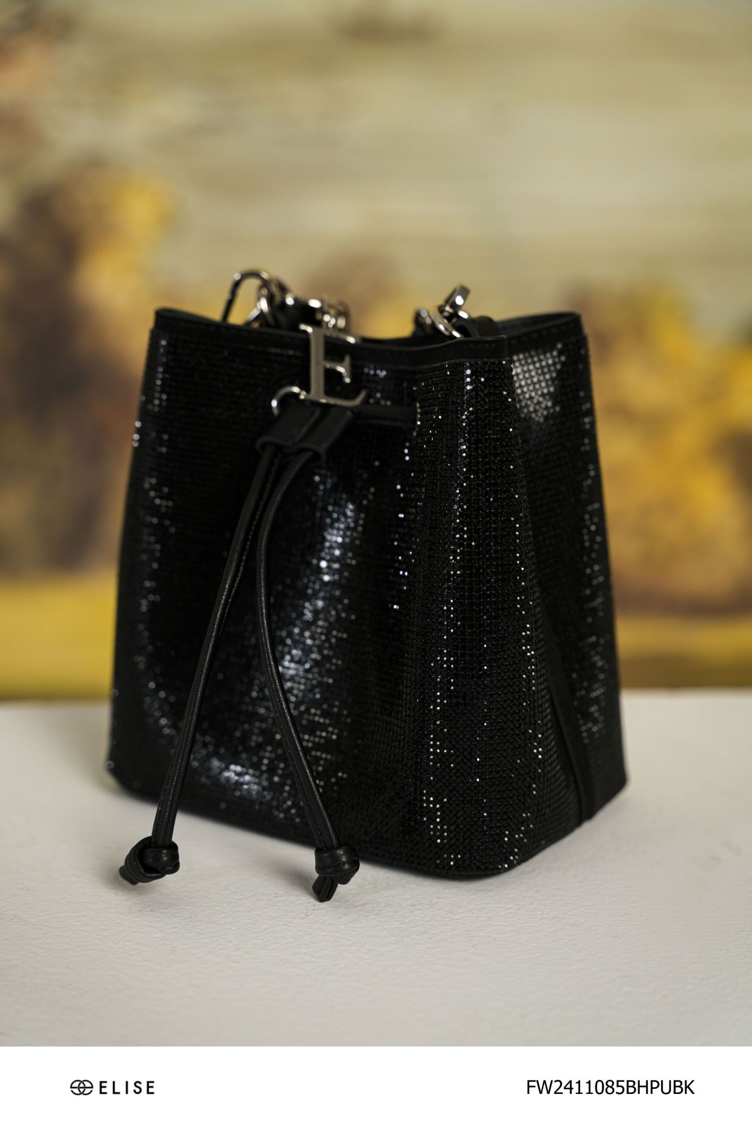 TÚI ASHLEY SEQUIN MÀU ĐEN