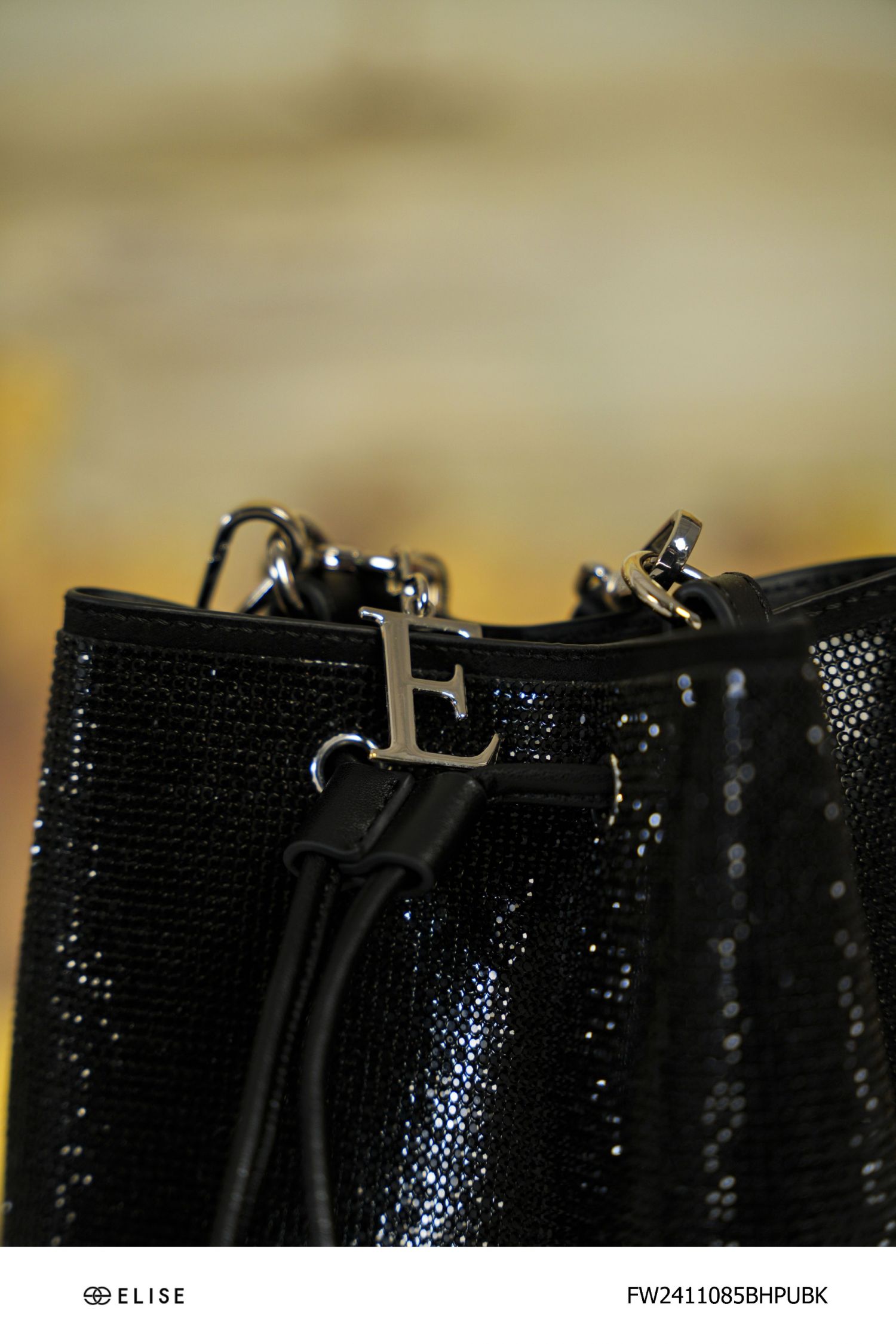 TÚI ASHLEY SEQUIN MÀU ĐEN