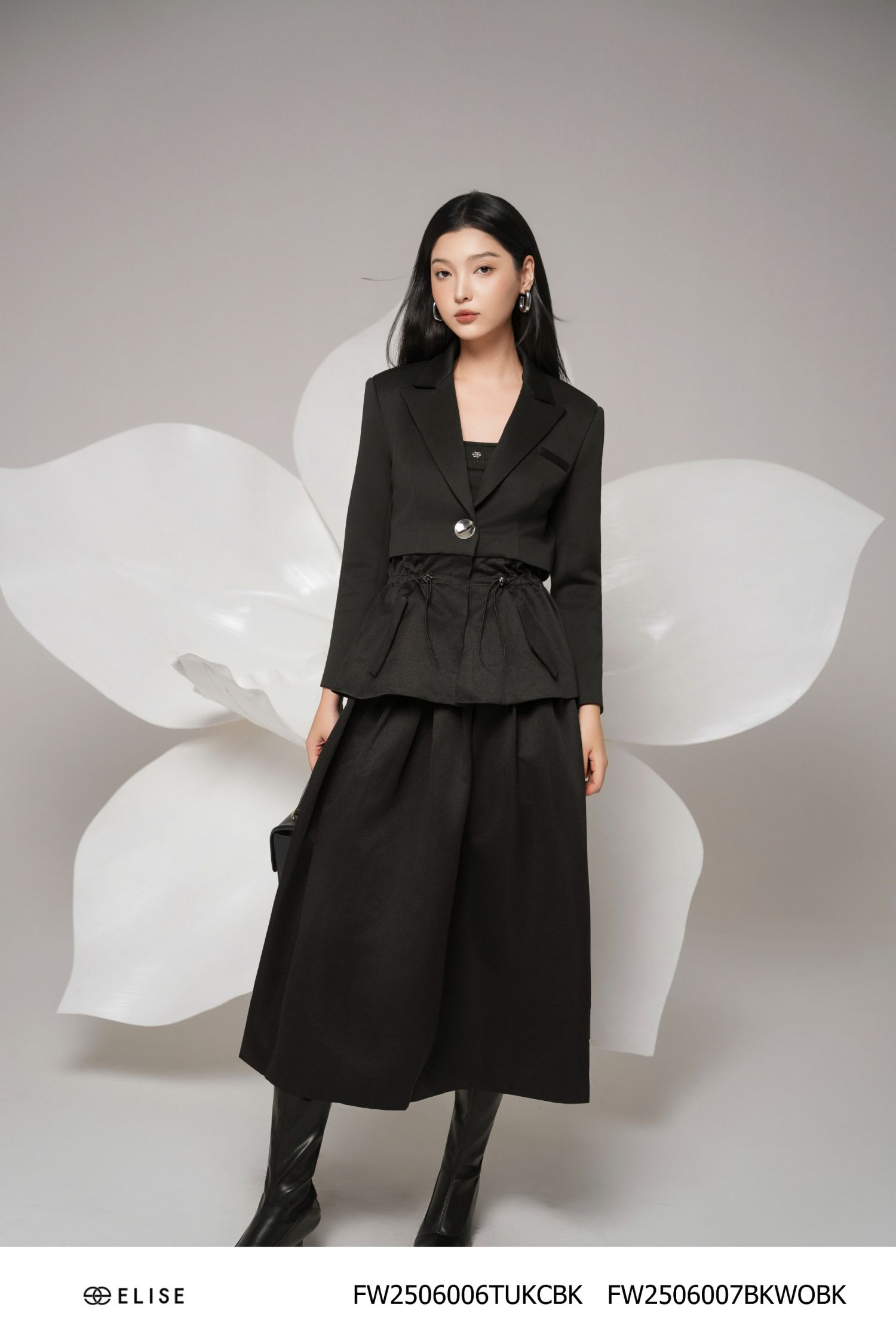 VEST UMI ĐEN PHỐI VẠT TAFTA
