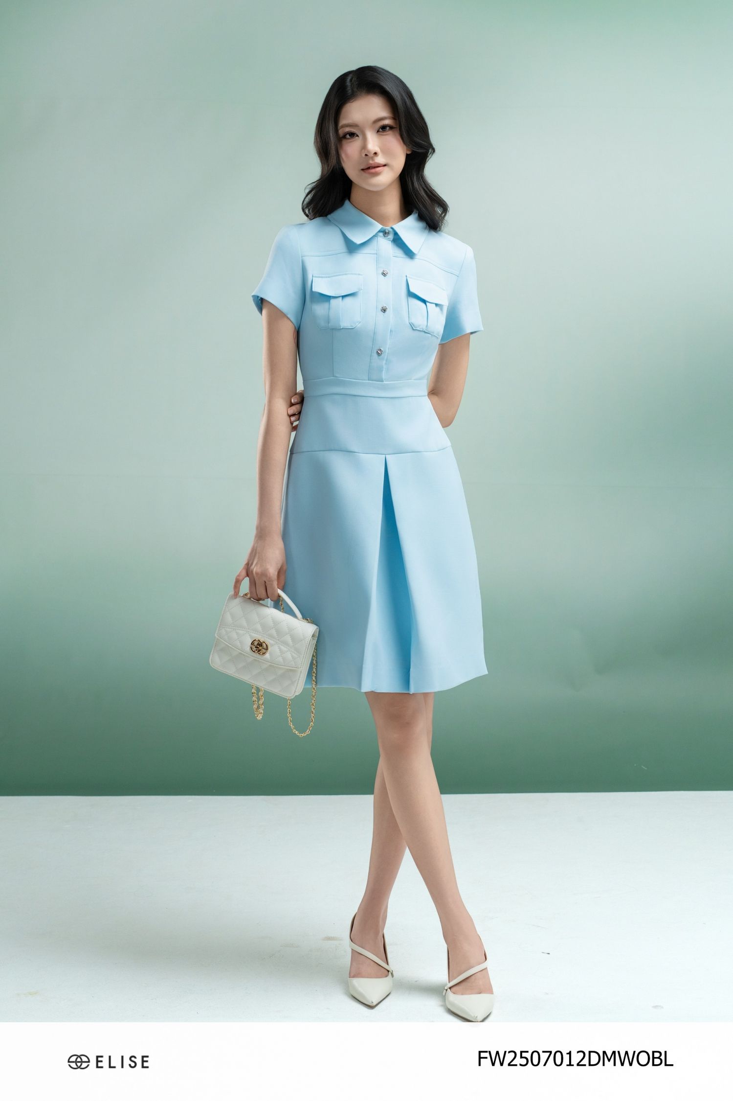 ĐẦM VÂN XANH DƯƠNG DIỄU CHỈ LY SÚP
