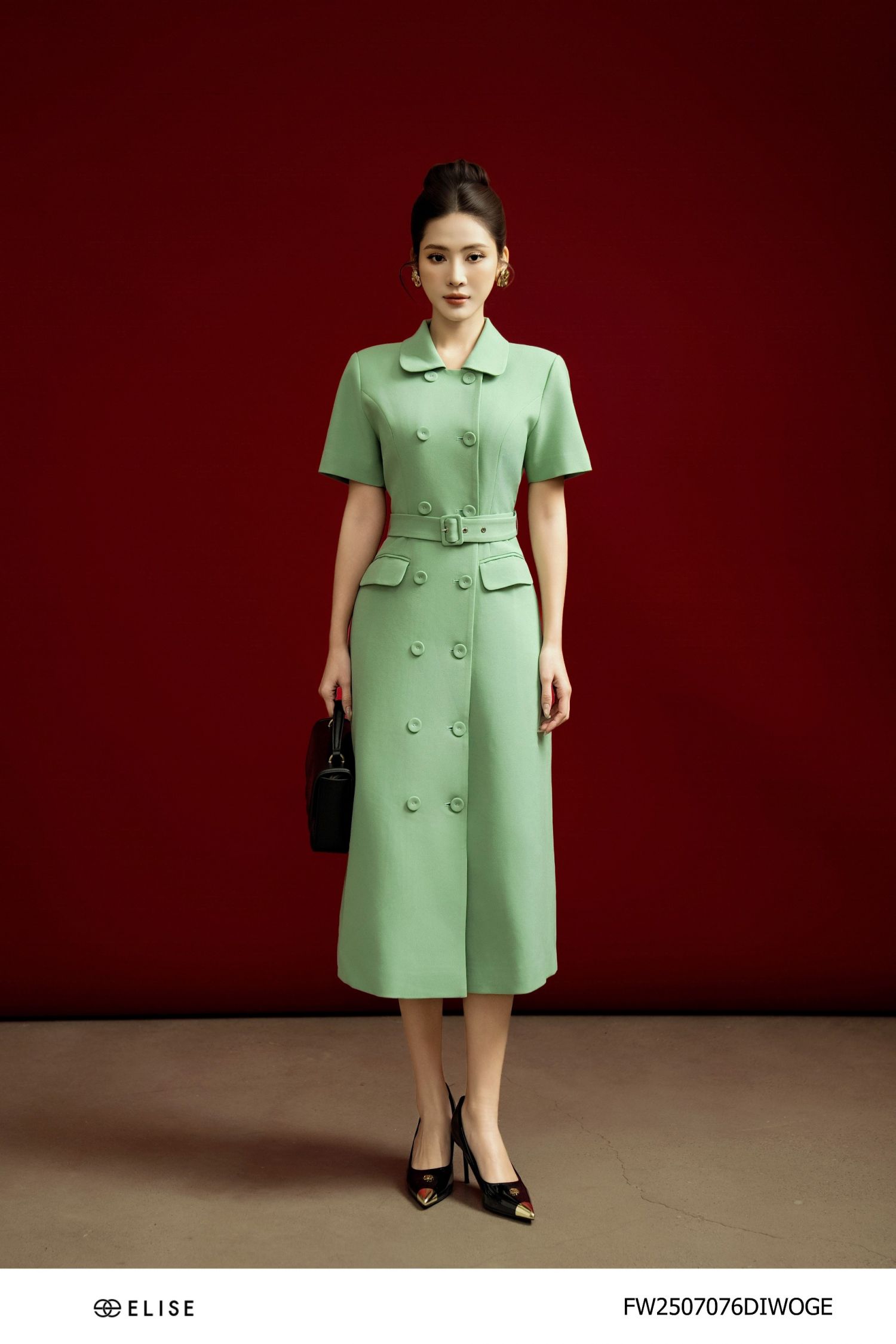 ĐẦM TUYTSY XANH NẮP TÚI