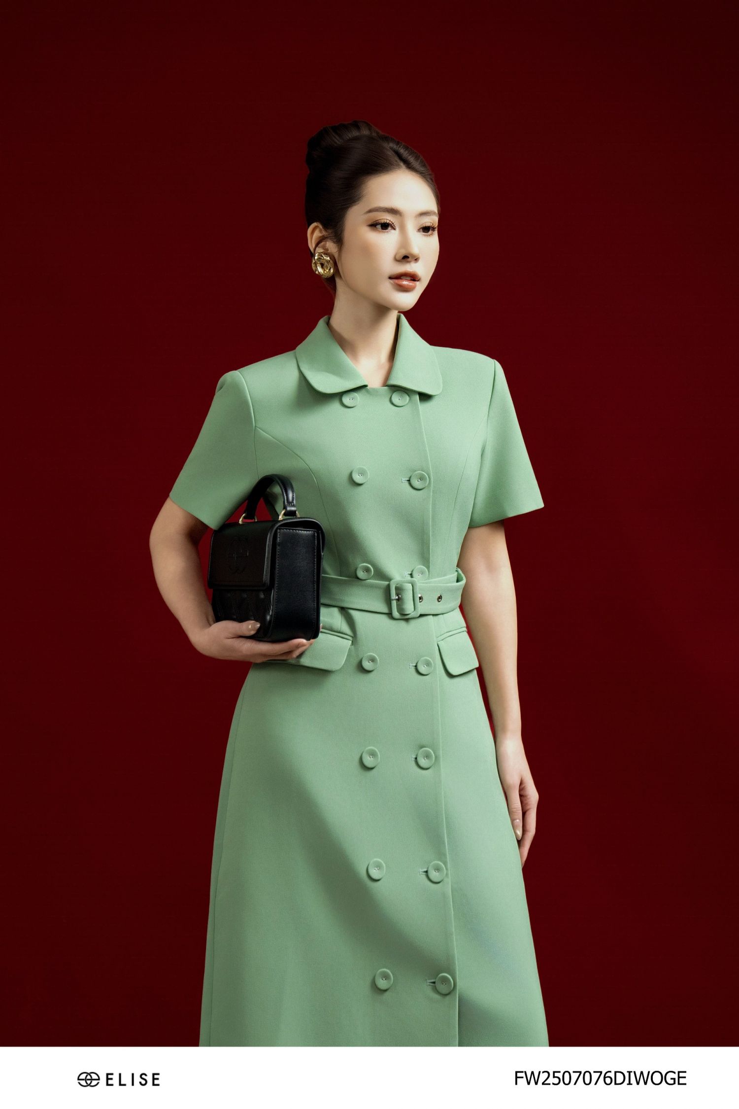 ĐẦM TUYTSY XANH NẮP TÚI