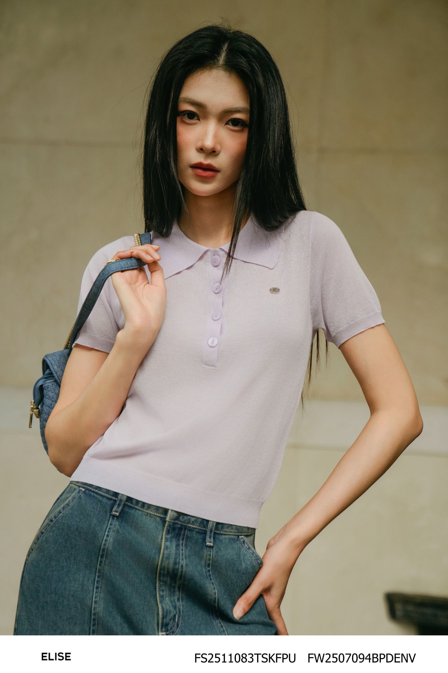 QUẦN DENIM SUÔNG TÚI CHÉO