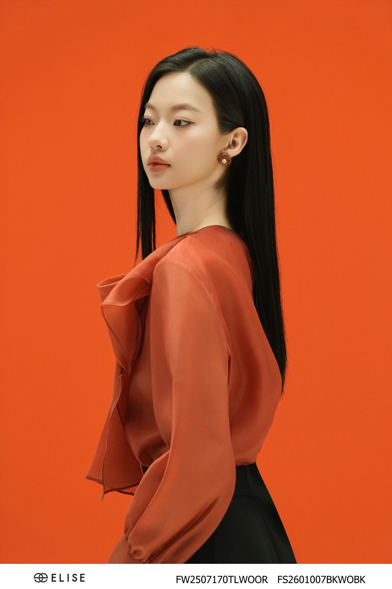 SM TƠ XƯỚC ĐỎ CAM VẠT CHÉO CỔ NƠ