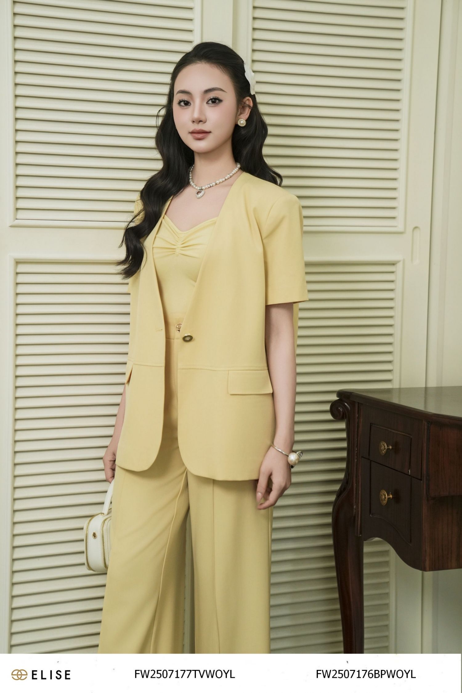 QUẦN SUÔNG VÀNG BẤU MÍ TRƯỚC