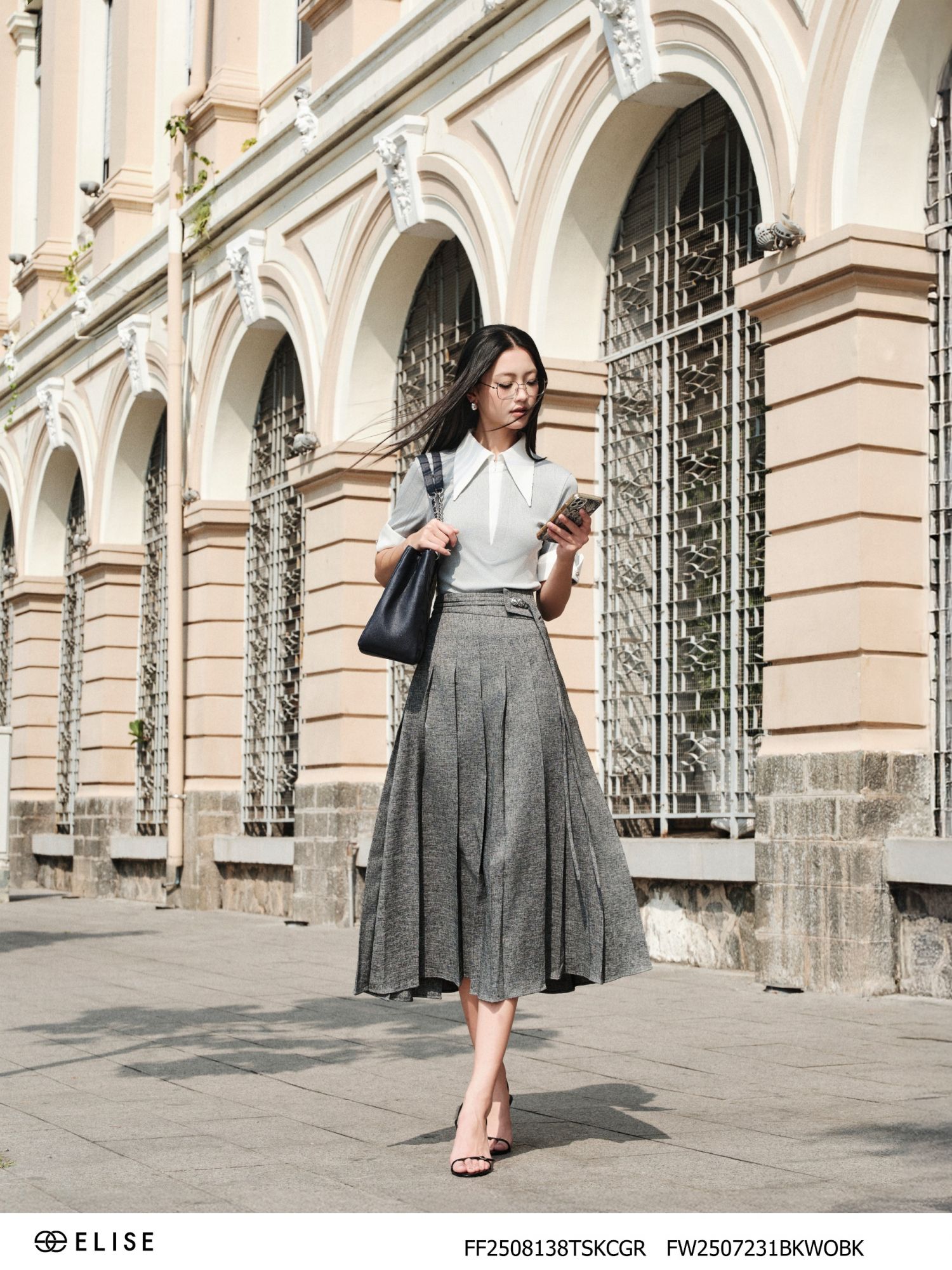 CV VÂN ĐEN XÁM XẾP LY DÂY EO