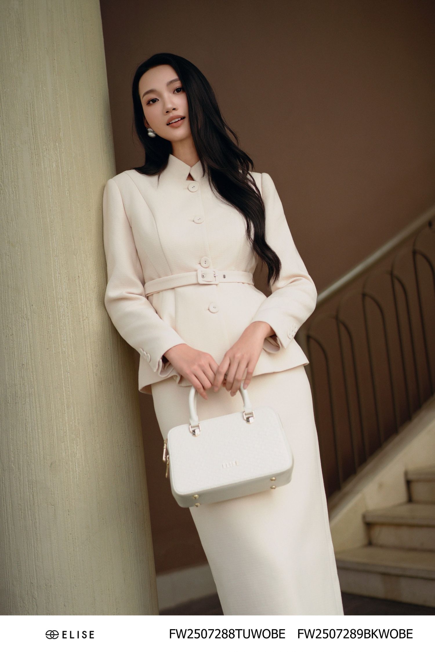 VEST DẠ VÂN BE SỮA ĐAI EO