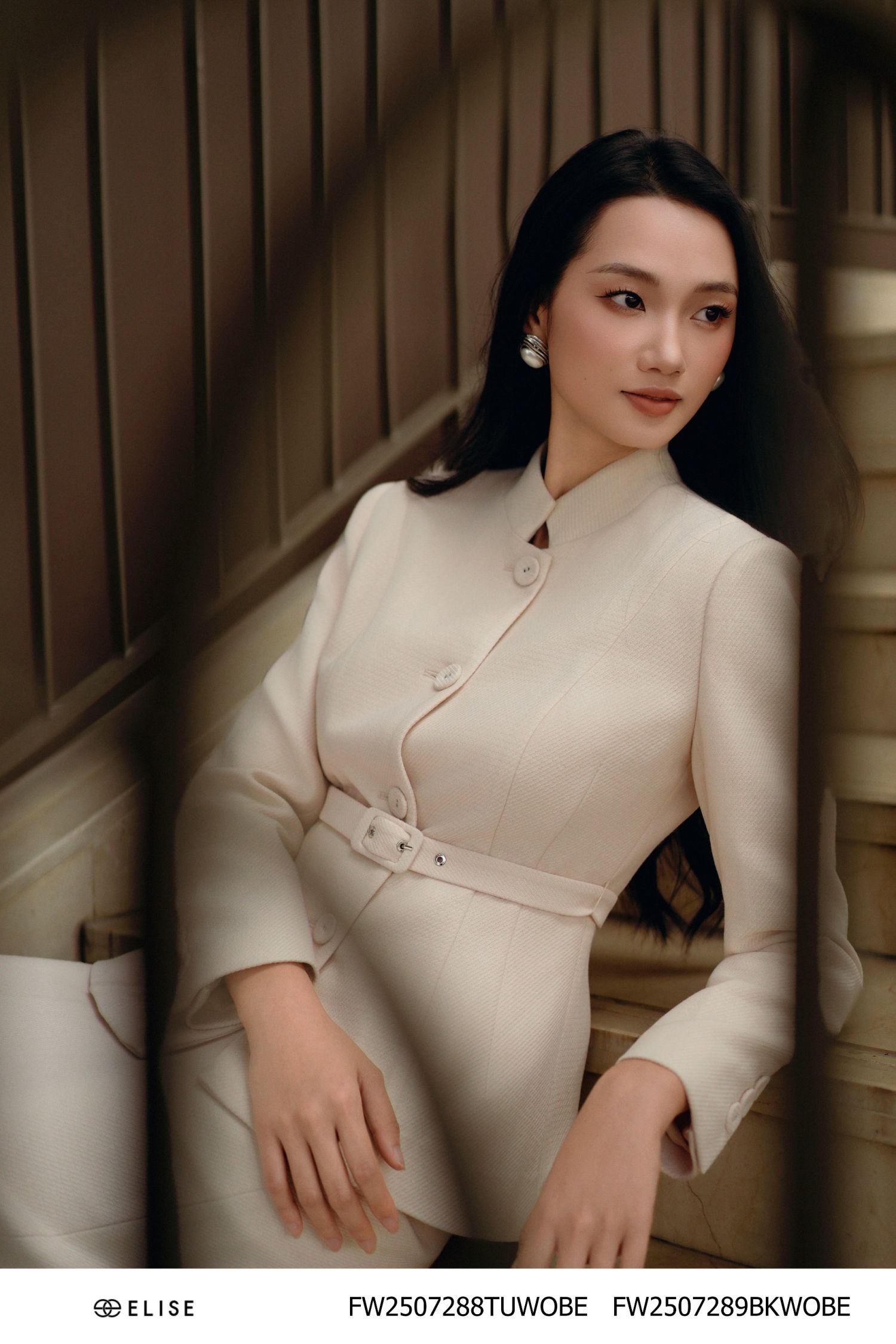 VEST DẠ VÂN BE SỮA ĐAI EO