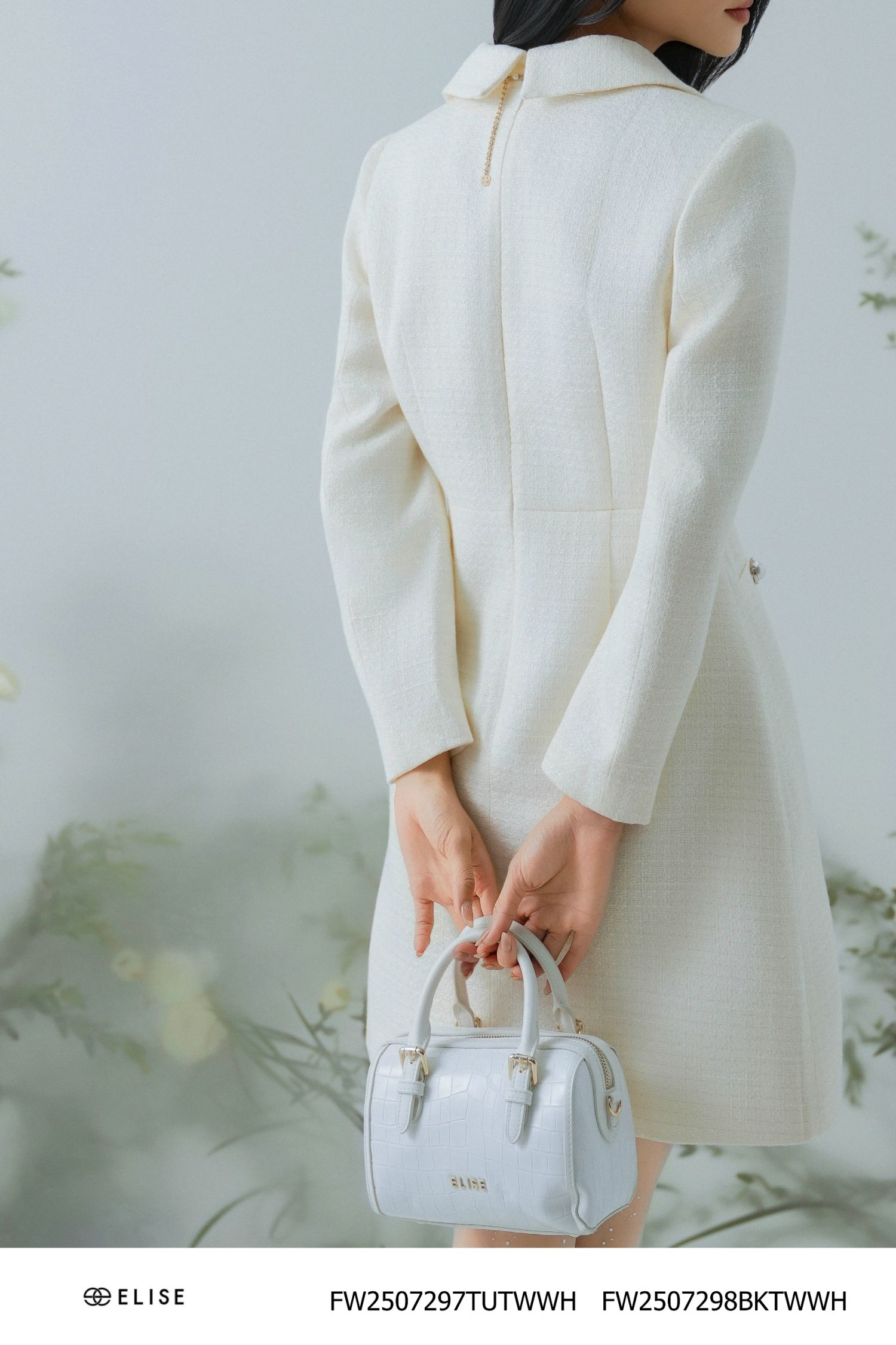 VEST TWEED TRẮNG SỢI KIM TUYẾN