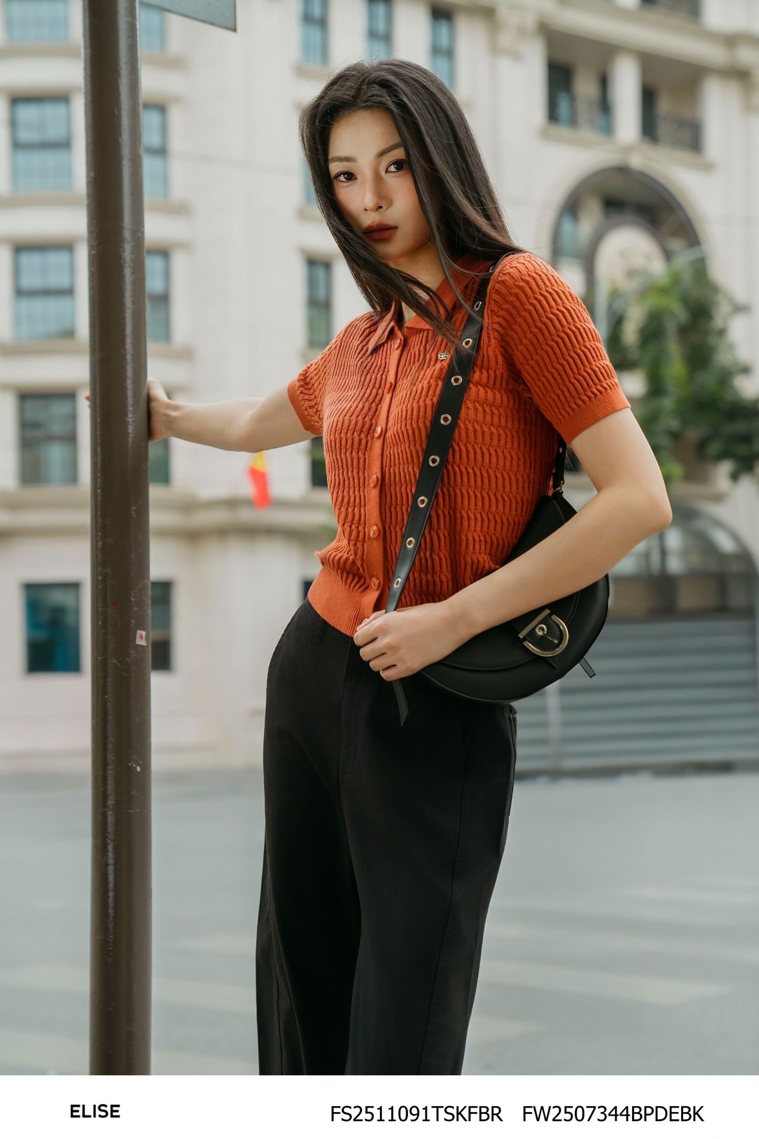 QUẦN DENIM ĐEN TÚI CHÉO