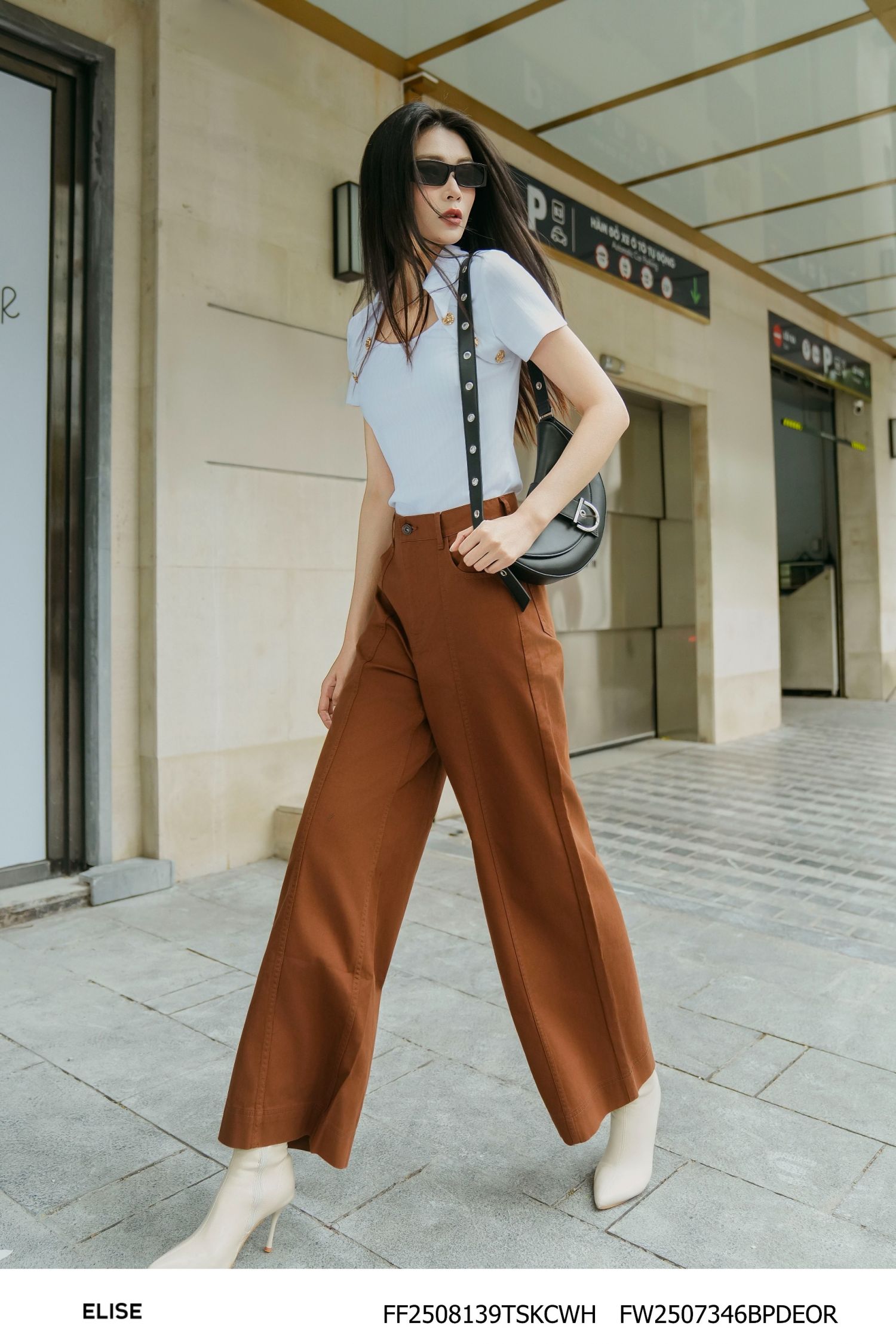 QUẦN DENIM SUÔNG CAM