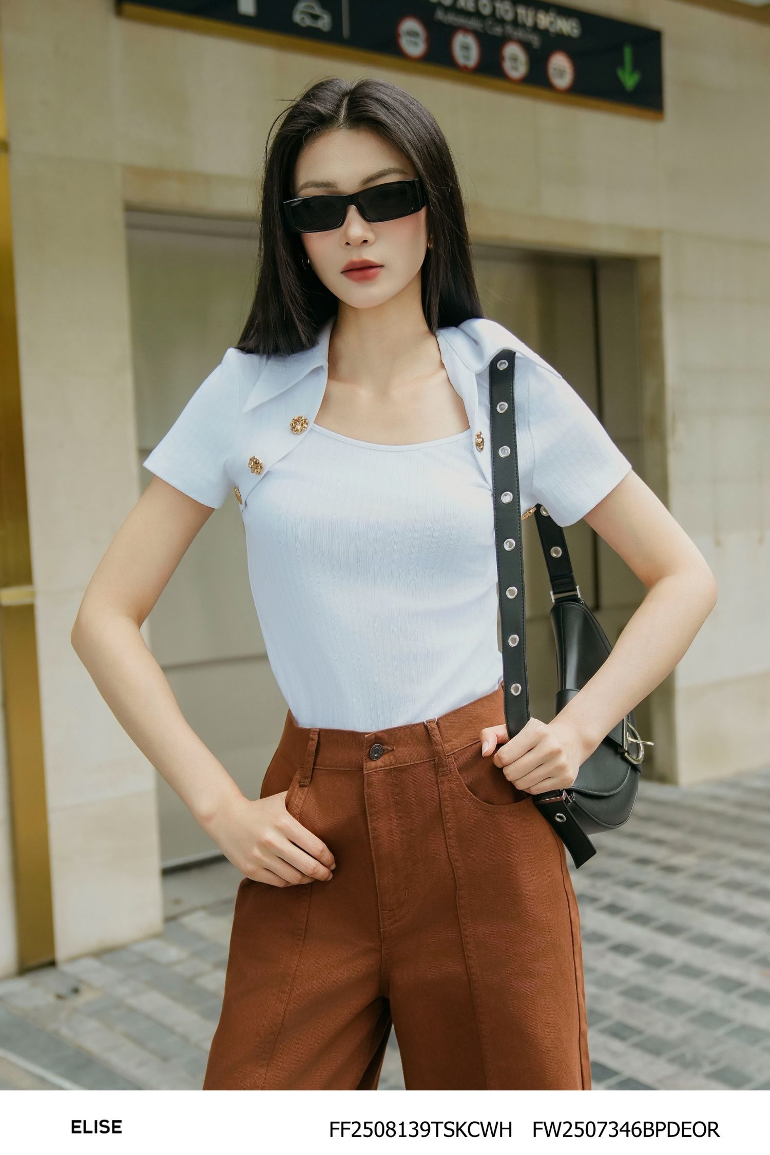 QUẦN DENIM SUÔNG CAM