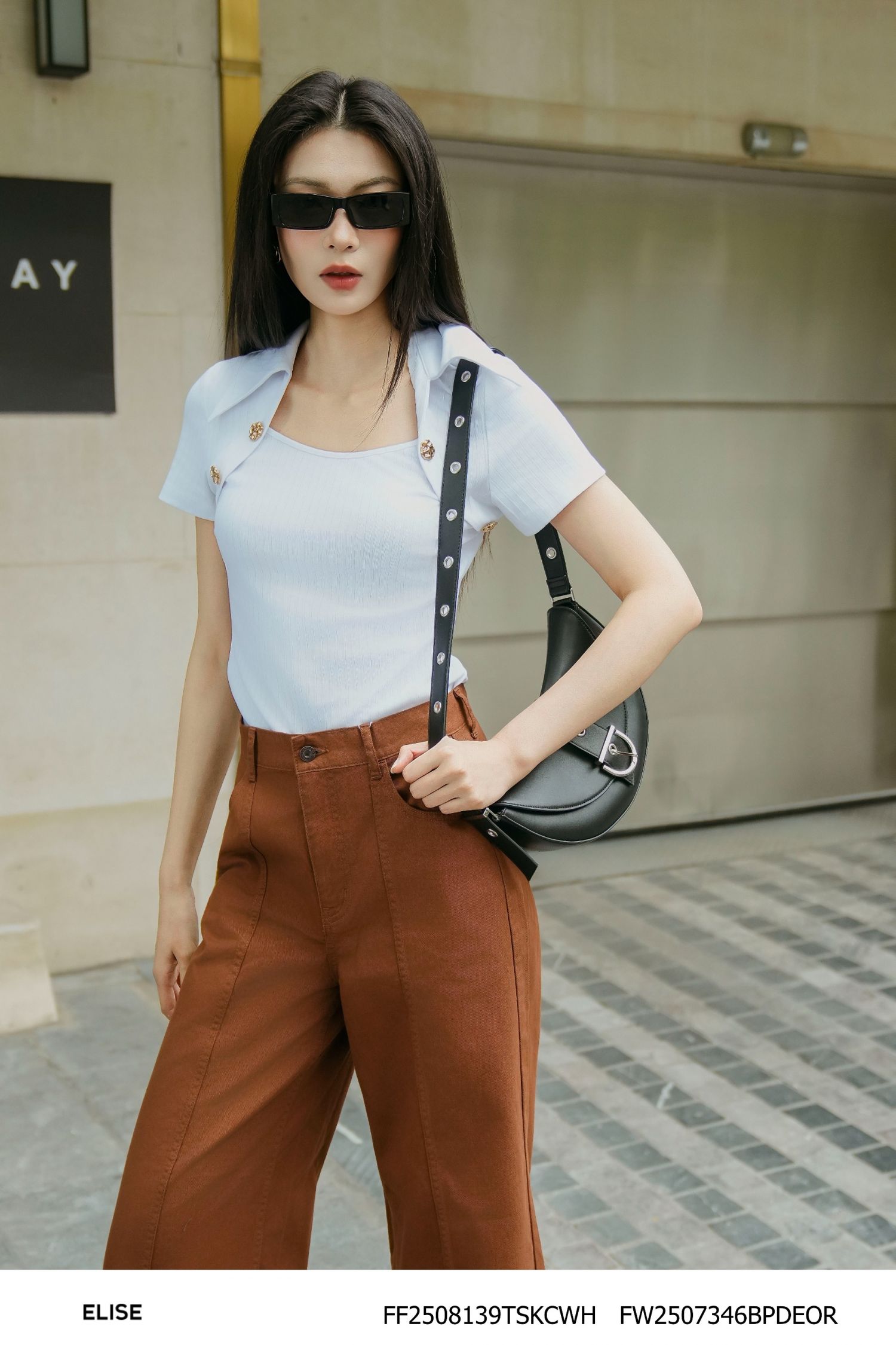 QUẦN DENIM SUÔNG CAM