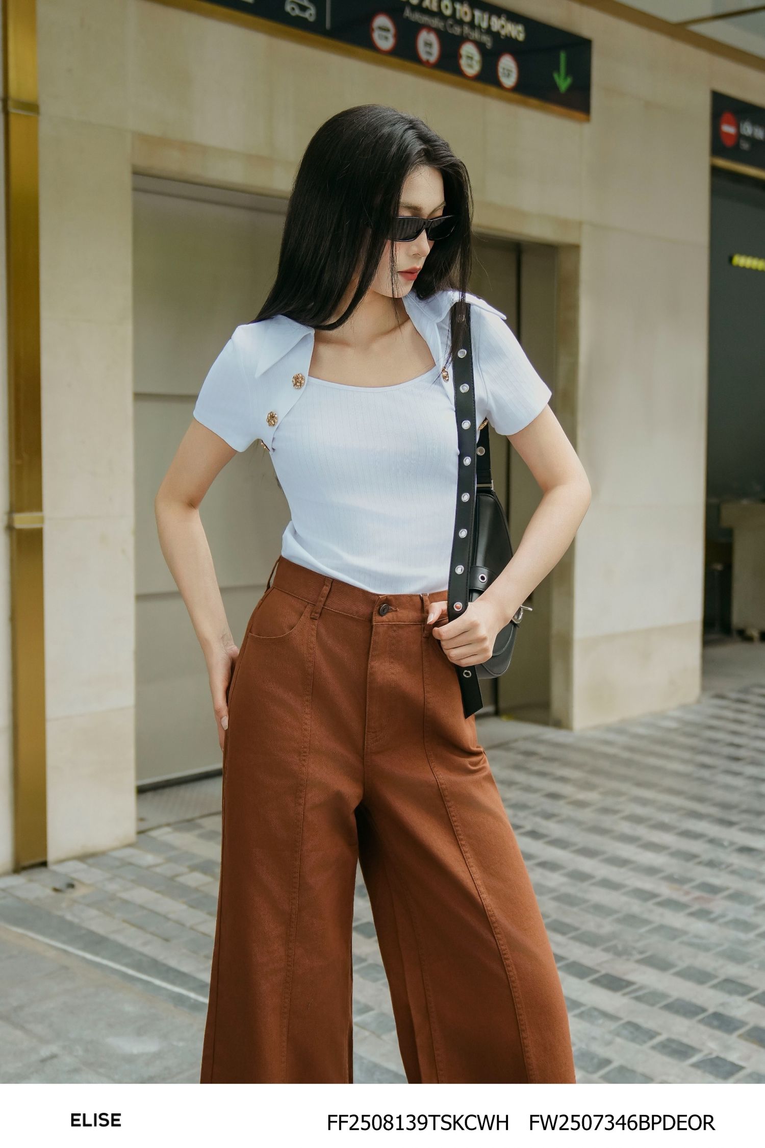 QUẦN DENIM SUÔNG CAM