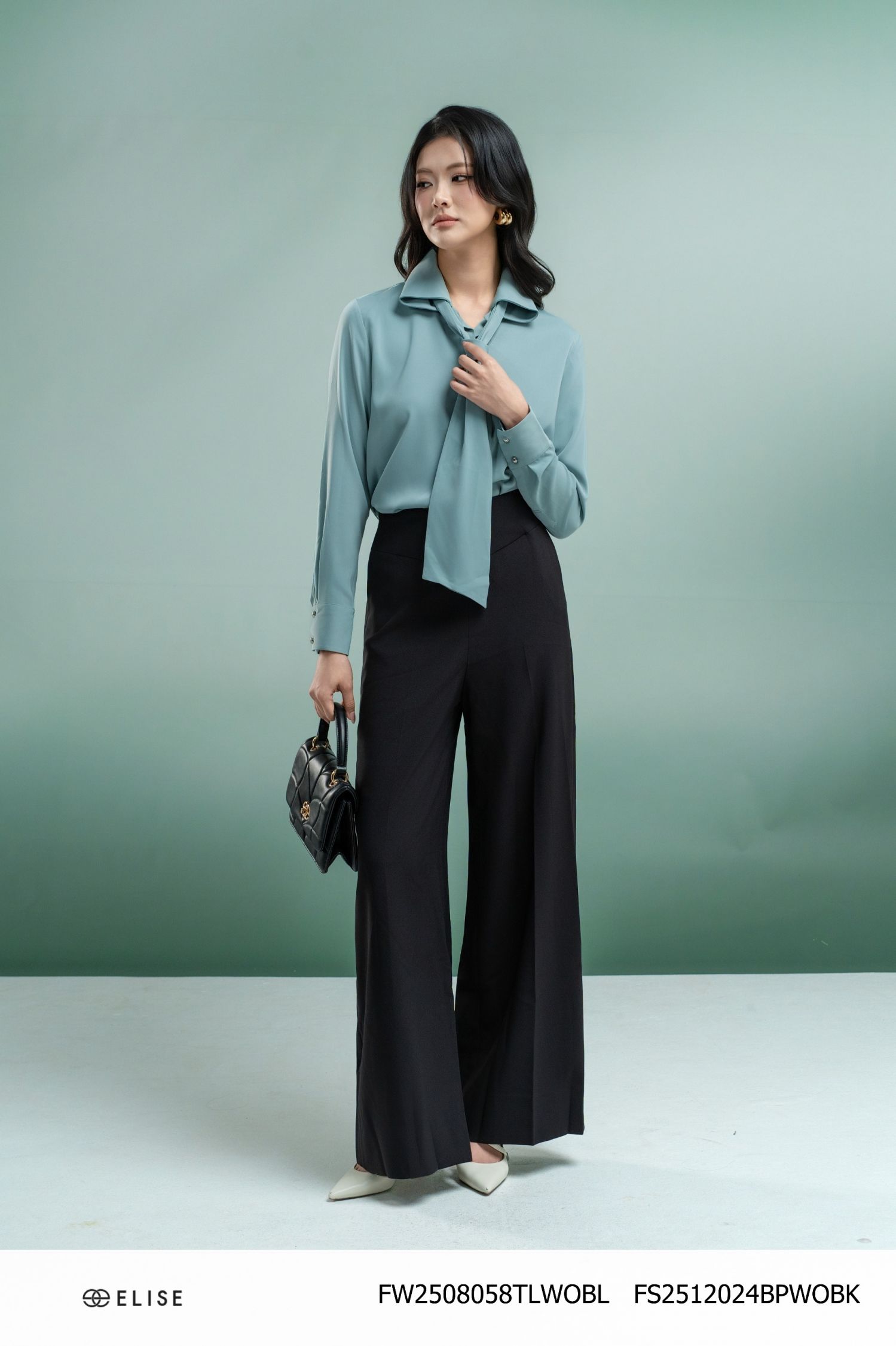 SM CỔ ĐỨC XANH PASTEL KÈM DÂY NƠ
