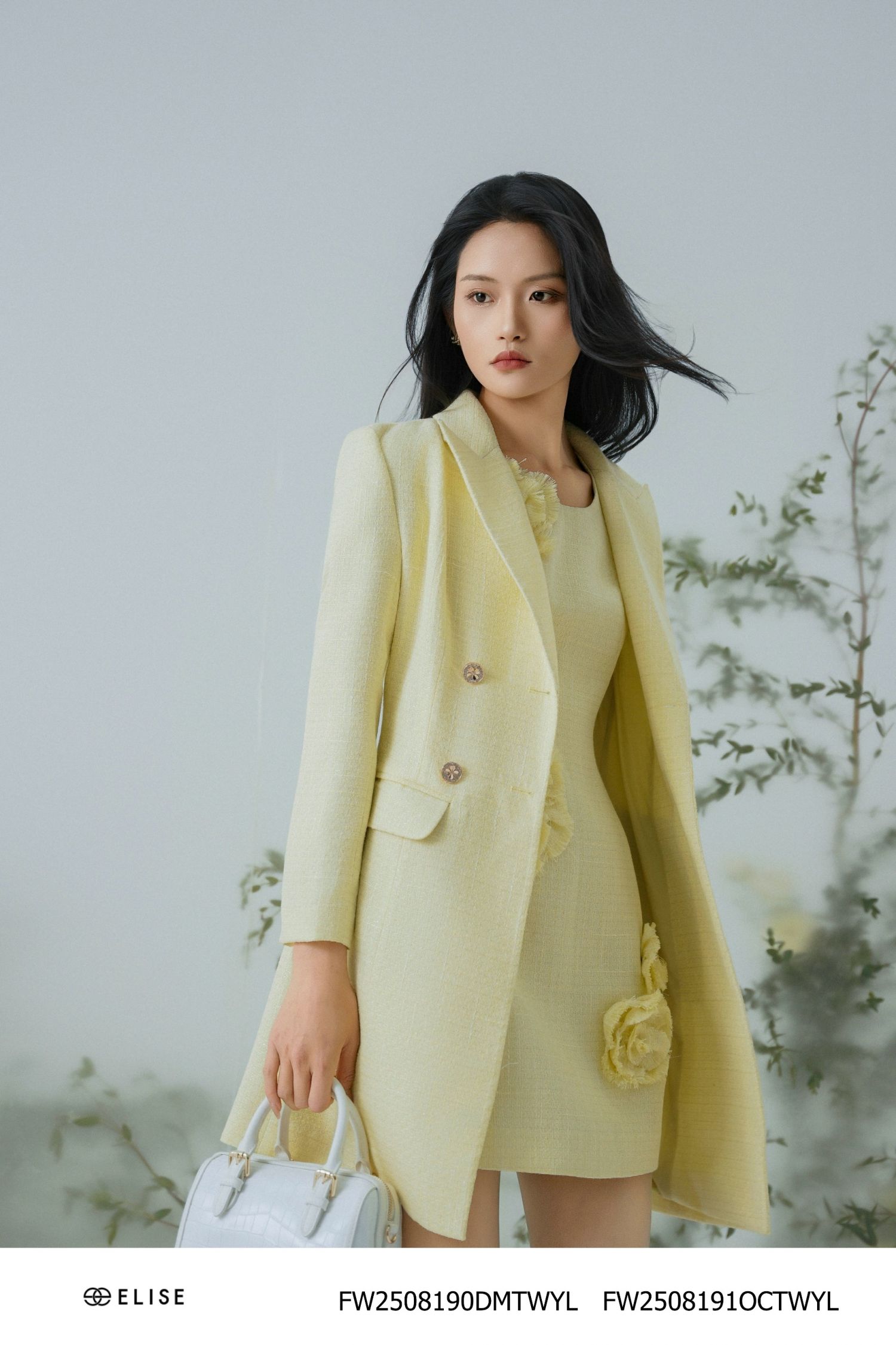 ÁO KHOÁC TWEED VÀNG SỢI KT NẮP TÚI