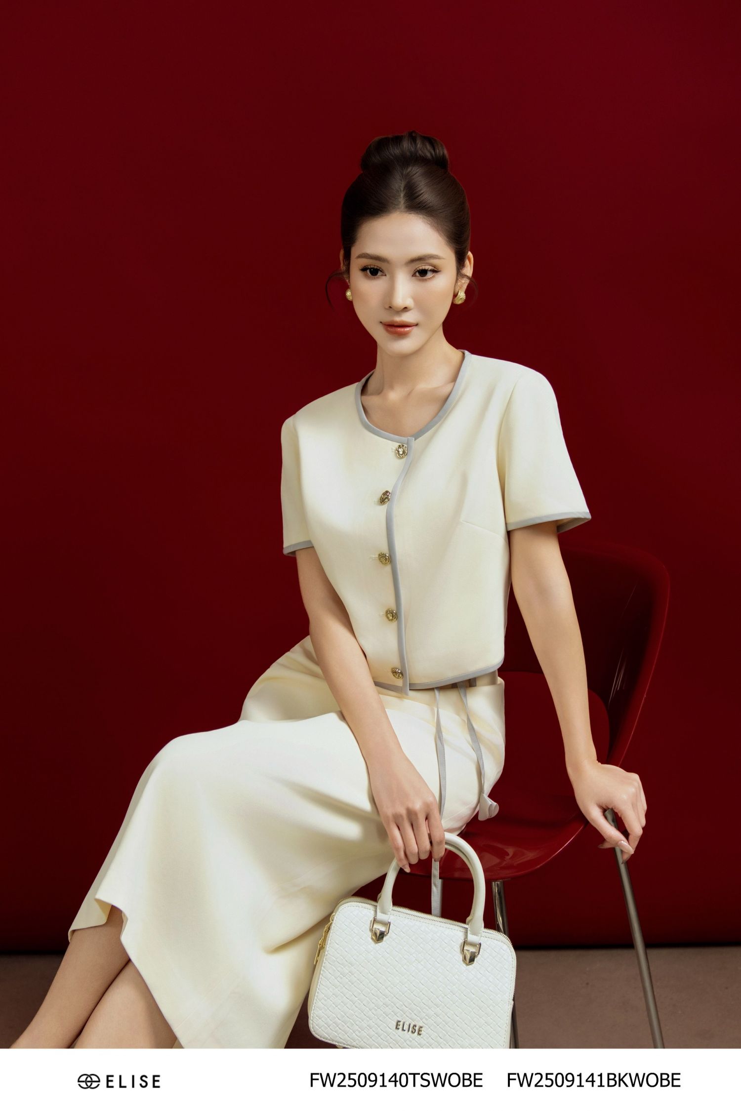JUPE BÚT CHÌ BE CẠP GHI DÂY HOA