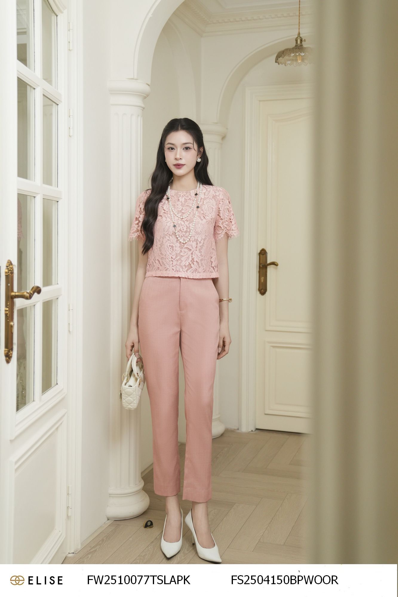 ÁO REN HỒNG TỈA CHÂN