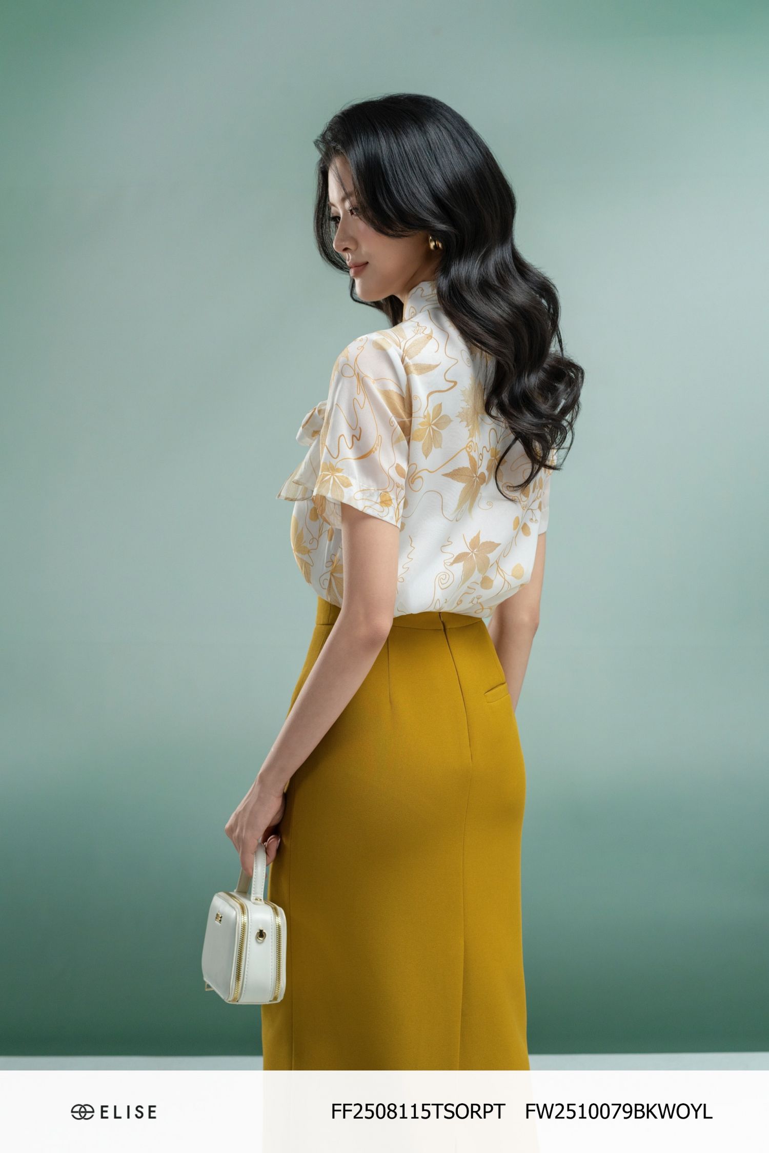 JUPE BÚT CHÌ VÀNG ĐÍNH THANH ELISE