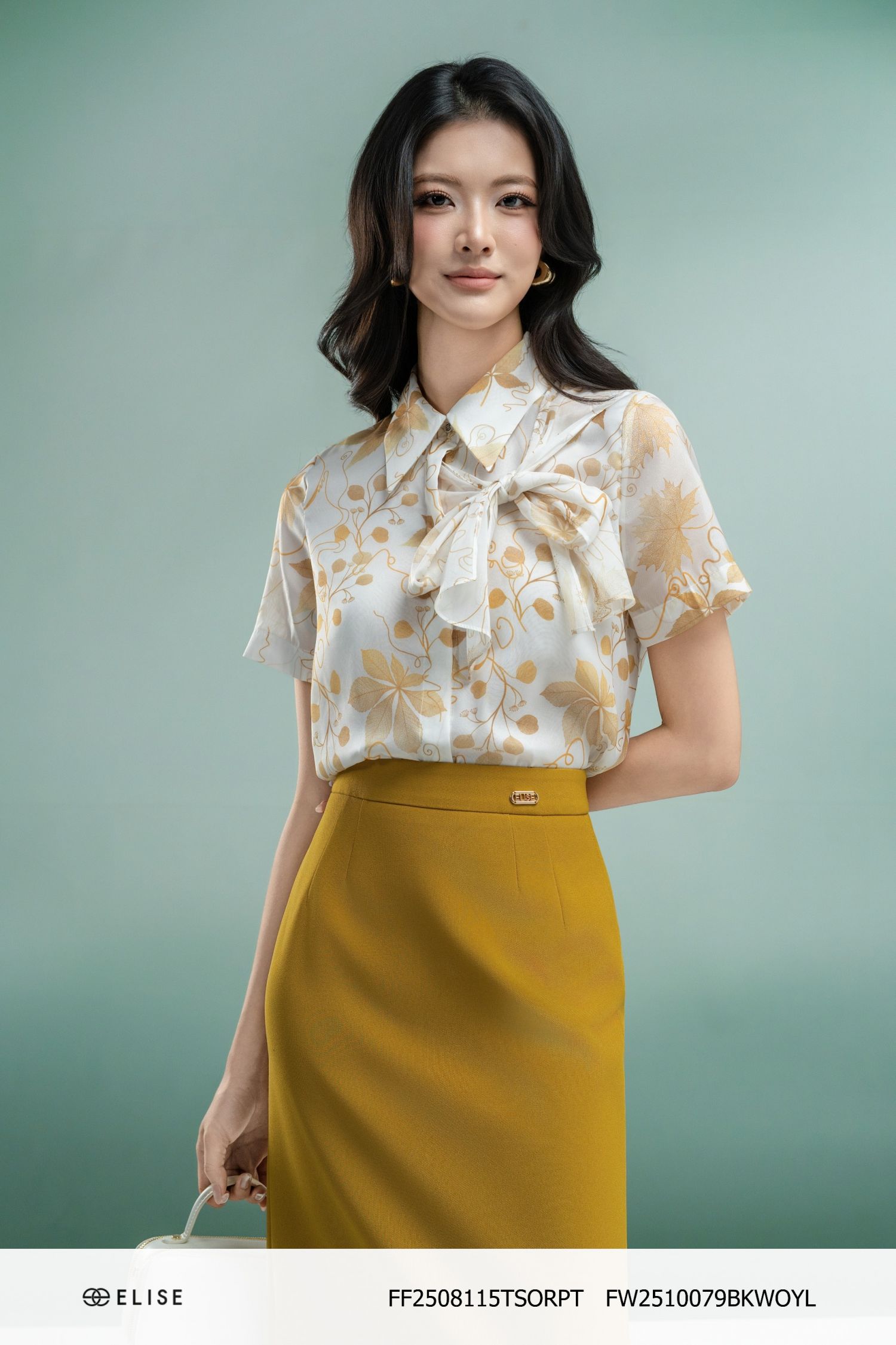 JUPE BÚT CHÌ VÀNG ĐÍNH THANH ELISE