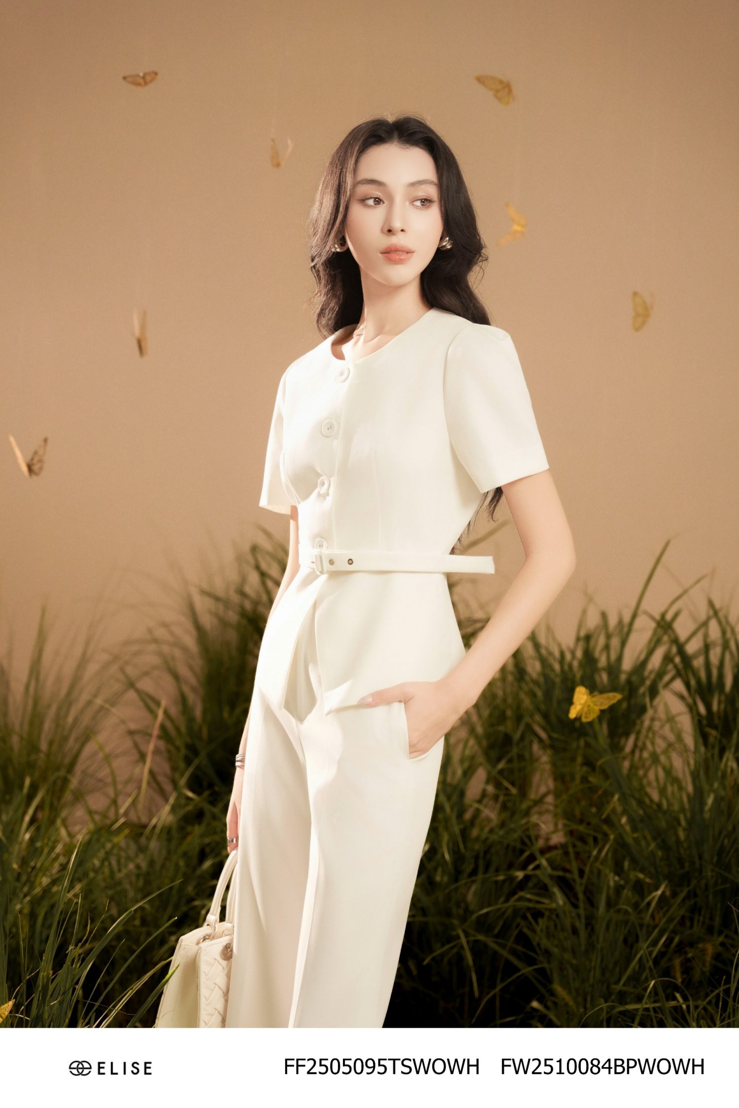 QUẦN TRẮNG LOE TÚI DỌC