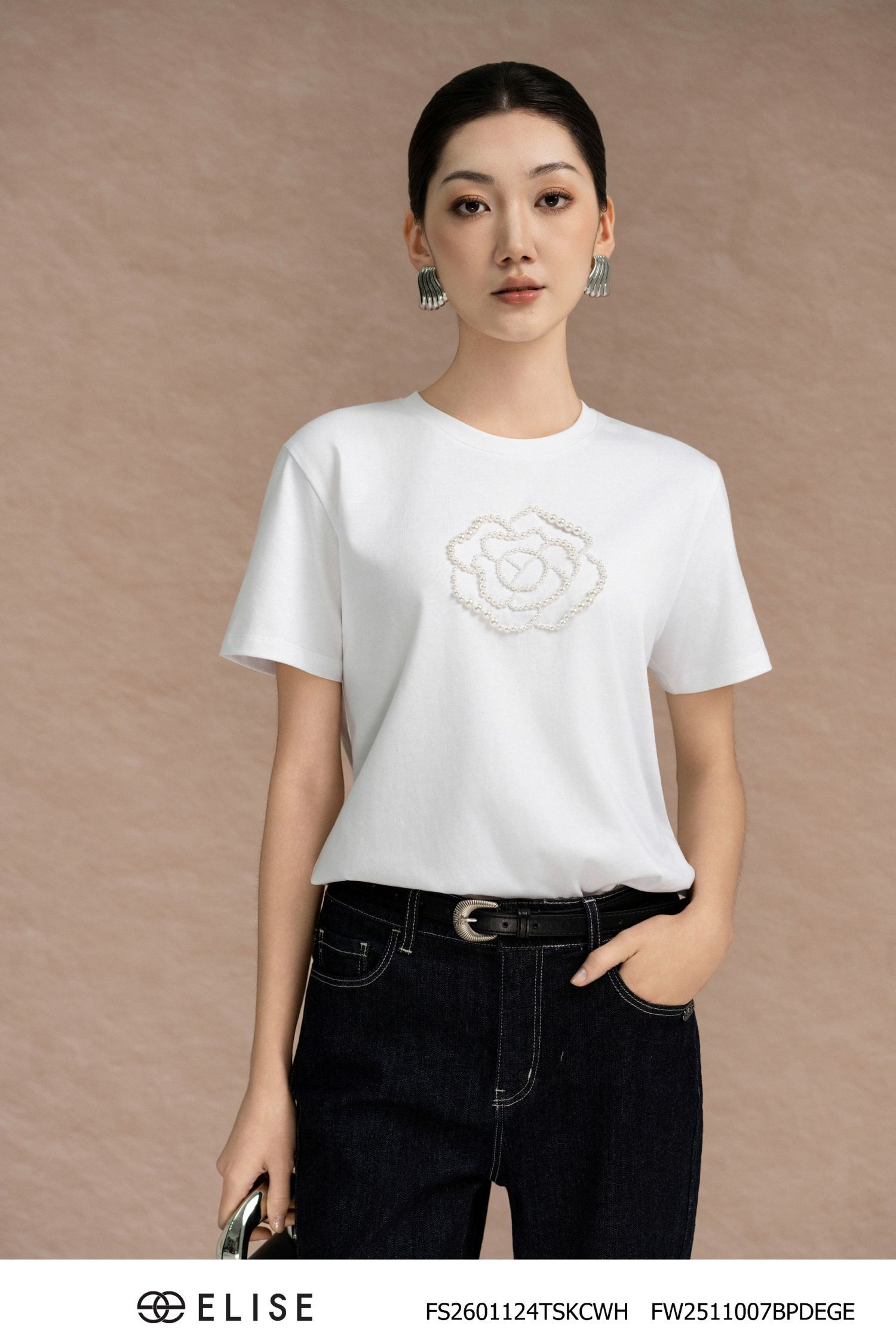 QUẦN DENIM MÀU CHÀM ỐNG LOE